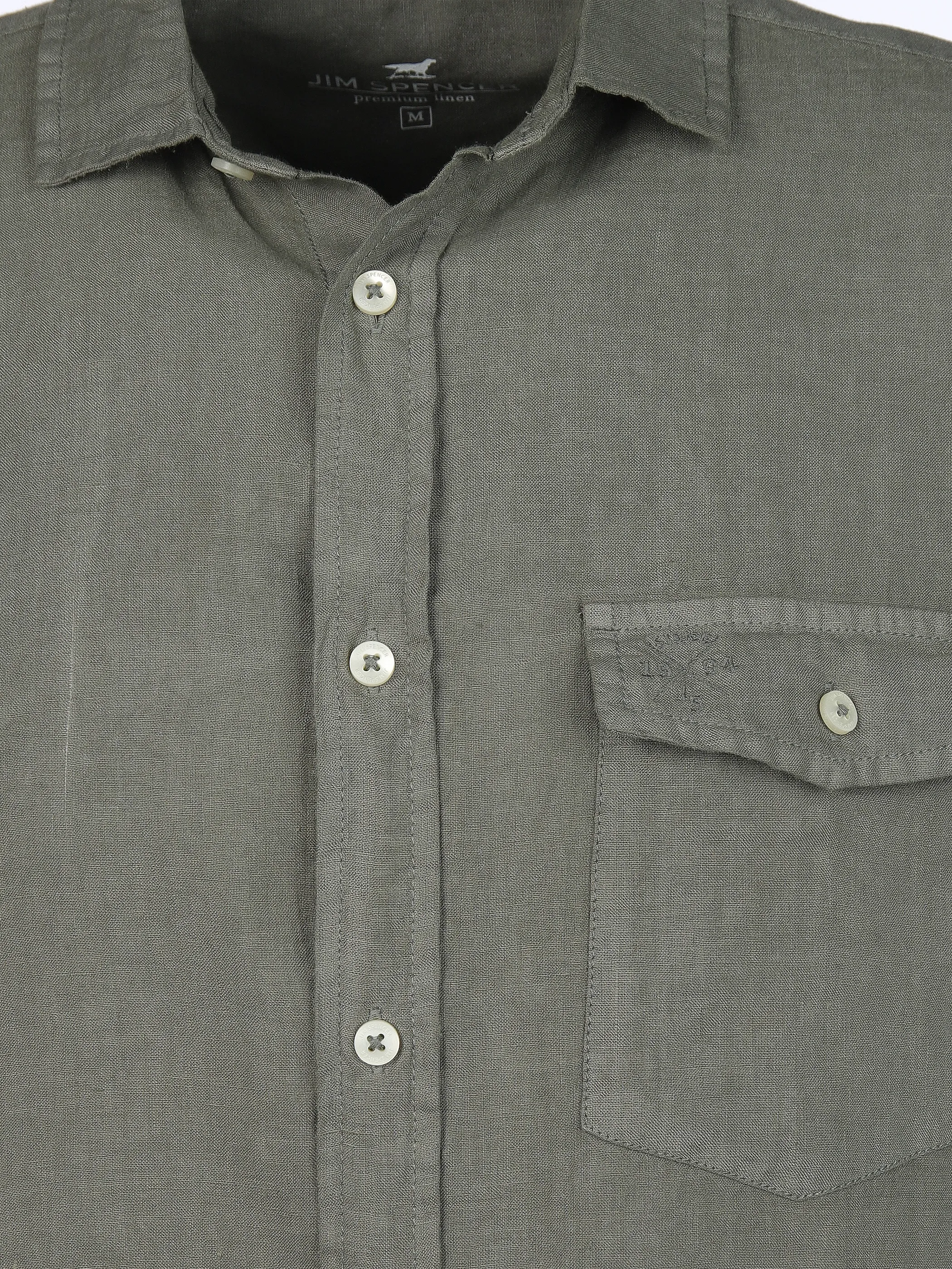 Jim Spencer He. Leinenhemd 1/2 Arm BT Oliv 908754 OLIVE 3 Jim Spencer He. Leinenhemd 1/2 Arm BT Oliv 908754 OLIVE 3