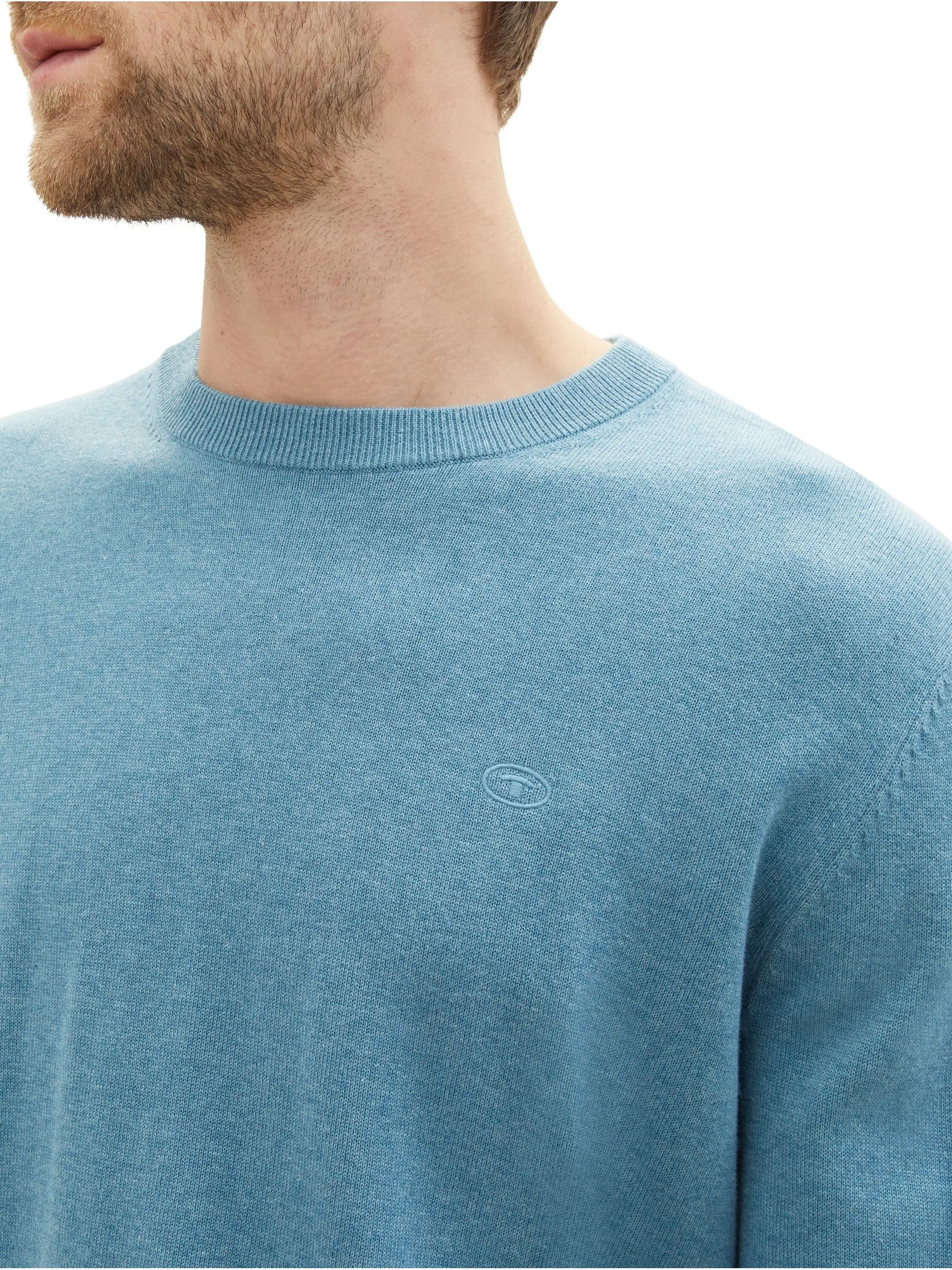 Tom Tailor 1039805 NOS basic crewneck knit Blau 898460 34138 3