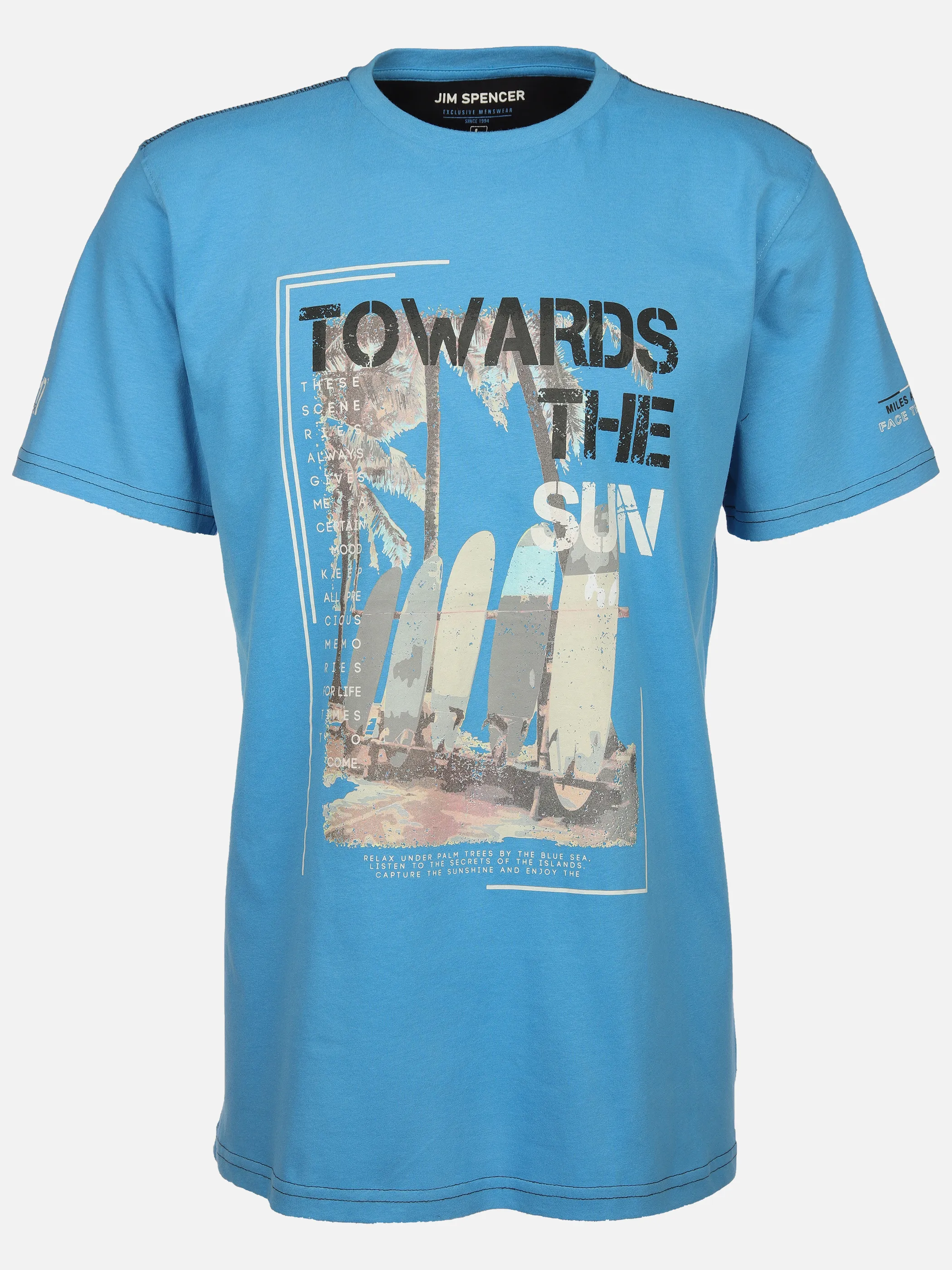 Jim Spencer He. T-Shirt 1/2 Arm print Blau 910900 OCEAN 1 Jim Spencer He. T-Shirt 1/2 Arm print Blau 910900 OCEAN 1