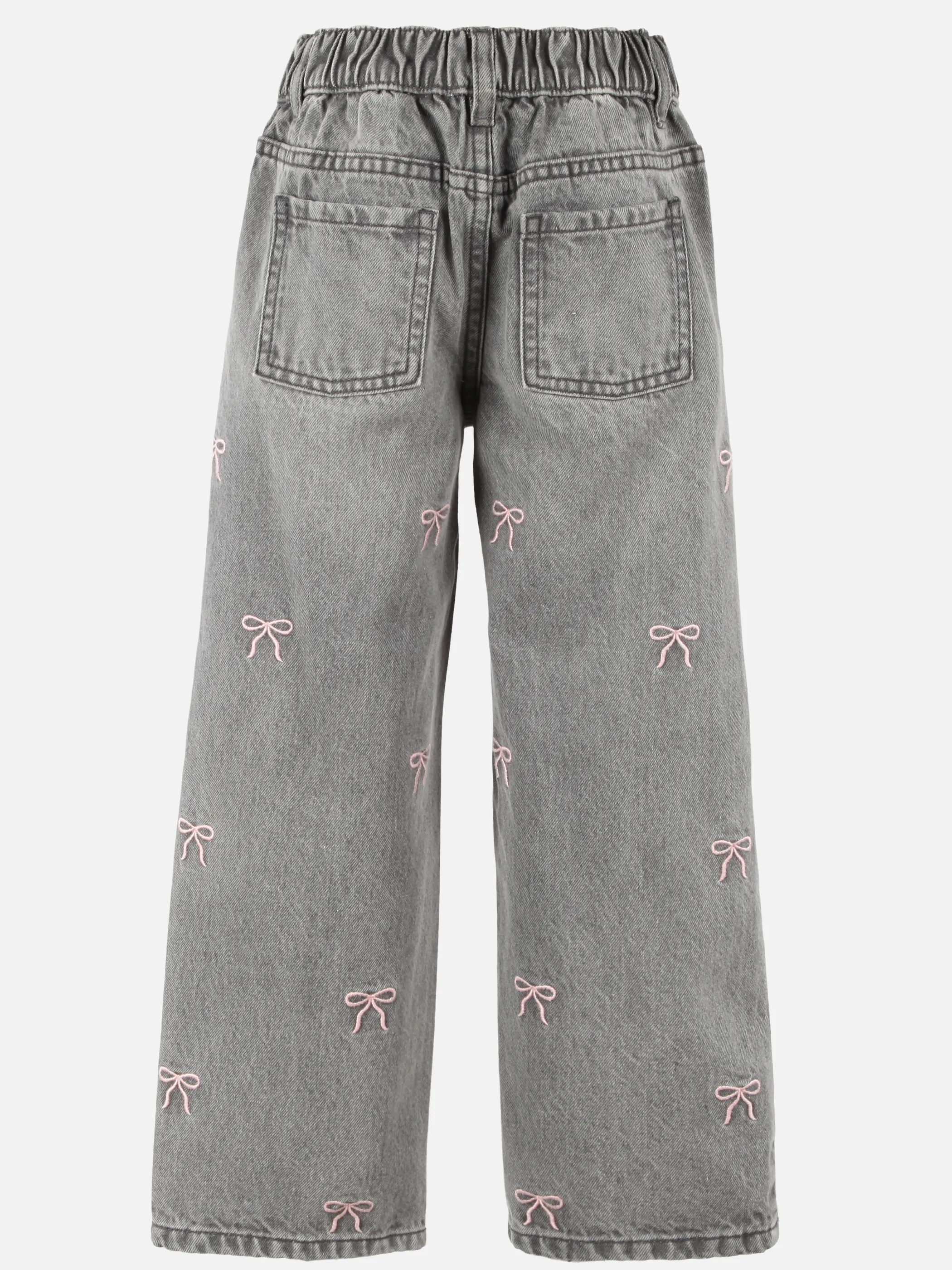 One Way KM Jeans mit Schleifen Stickerrei Grau 929719 GRAU 2