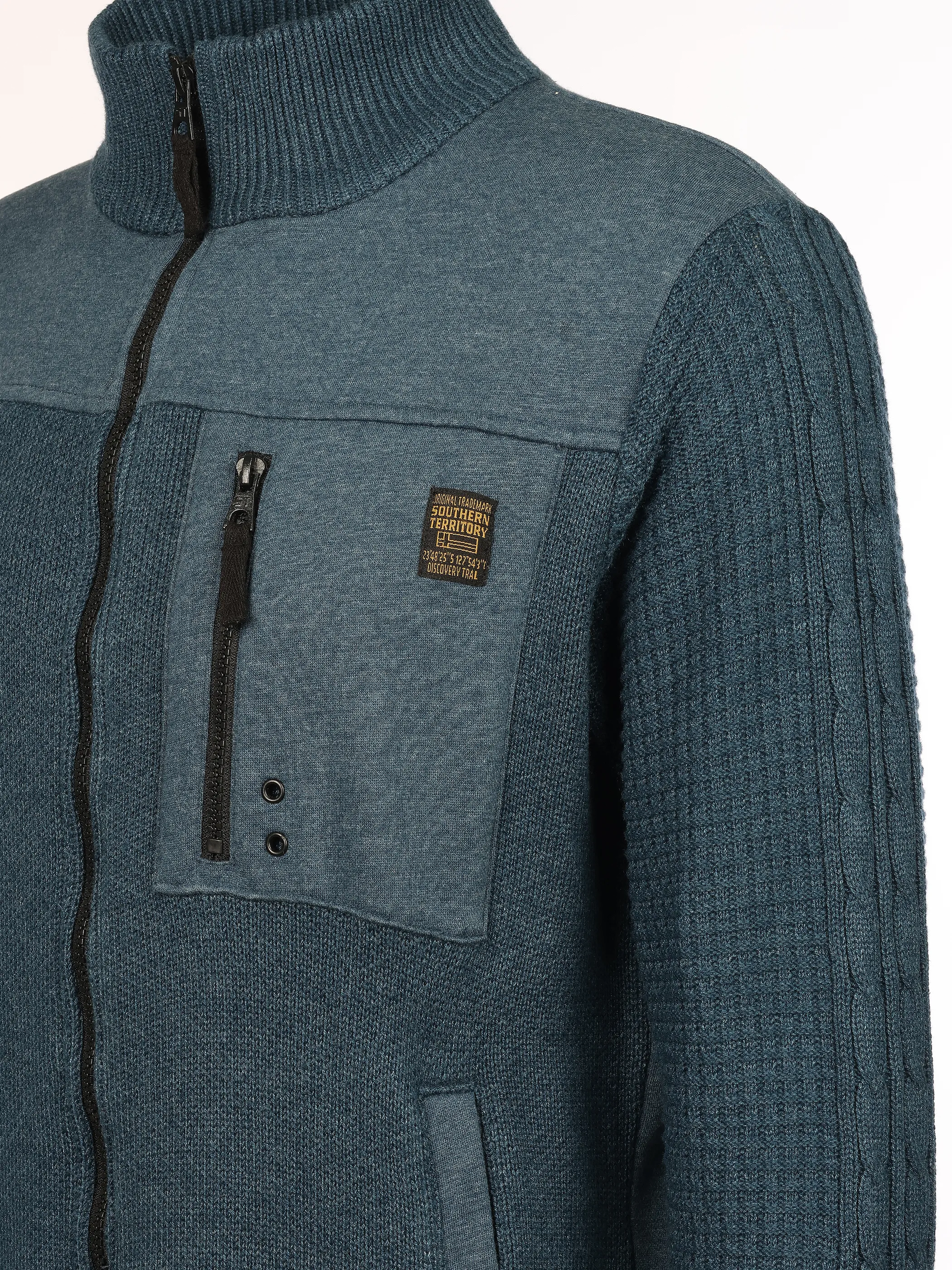 Southern Territory He. Sweatjacke Hybrid Batch Blau 931976 DENIM BL 4