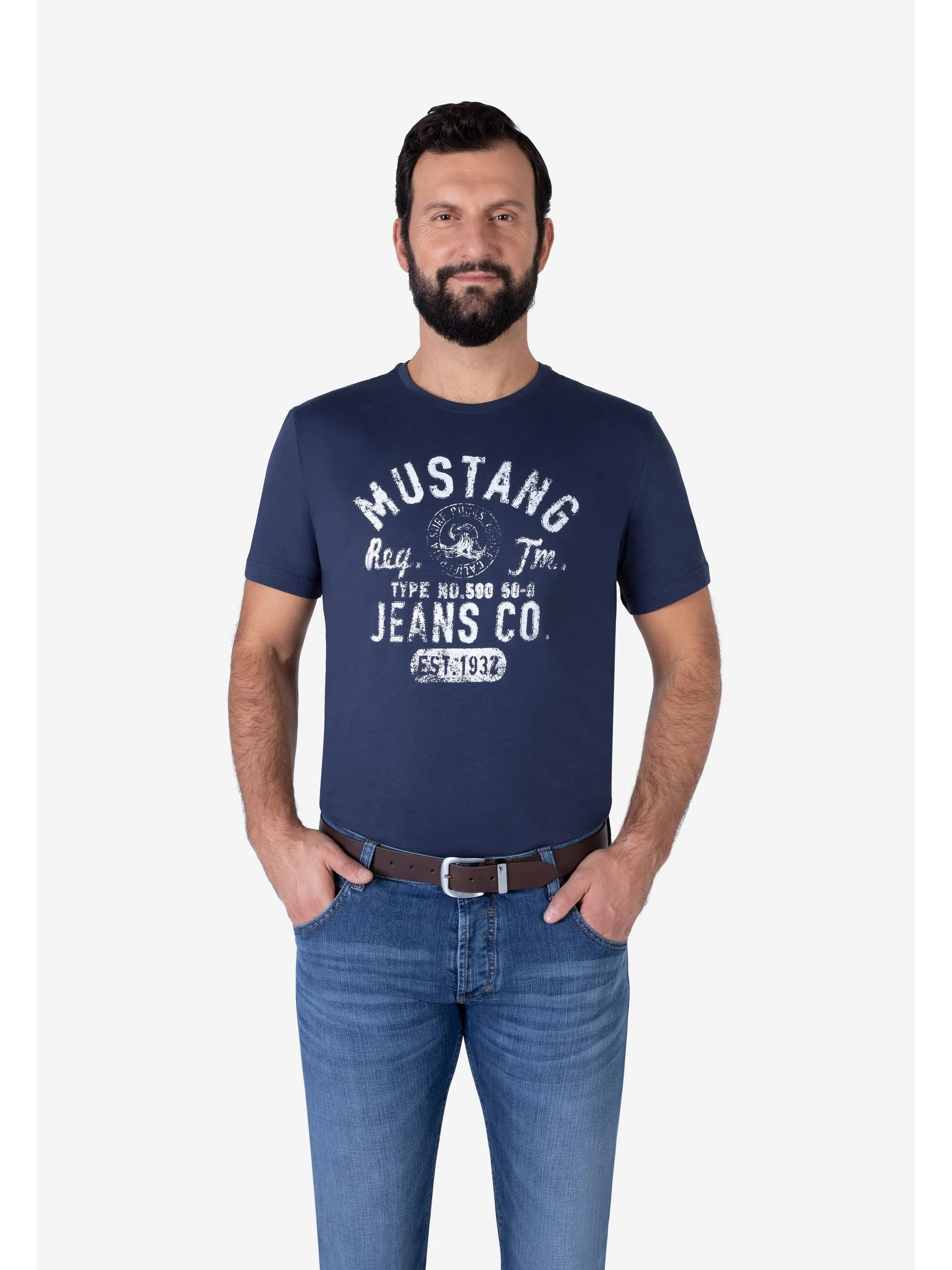 Mustang MG2103L15 35 mm Ledergürtel Q. Braun 885643 0691 4 Mustang MG2103L15 35 mm Ledergürtel Q. Braun 885643 0691 4