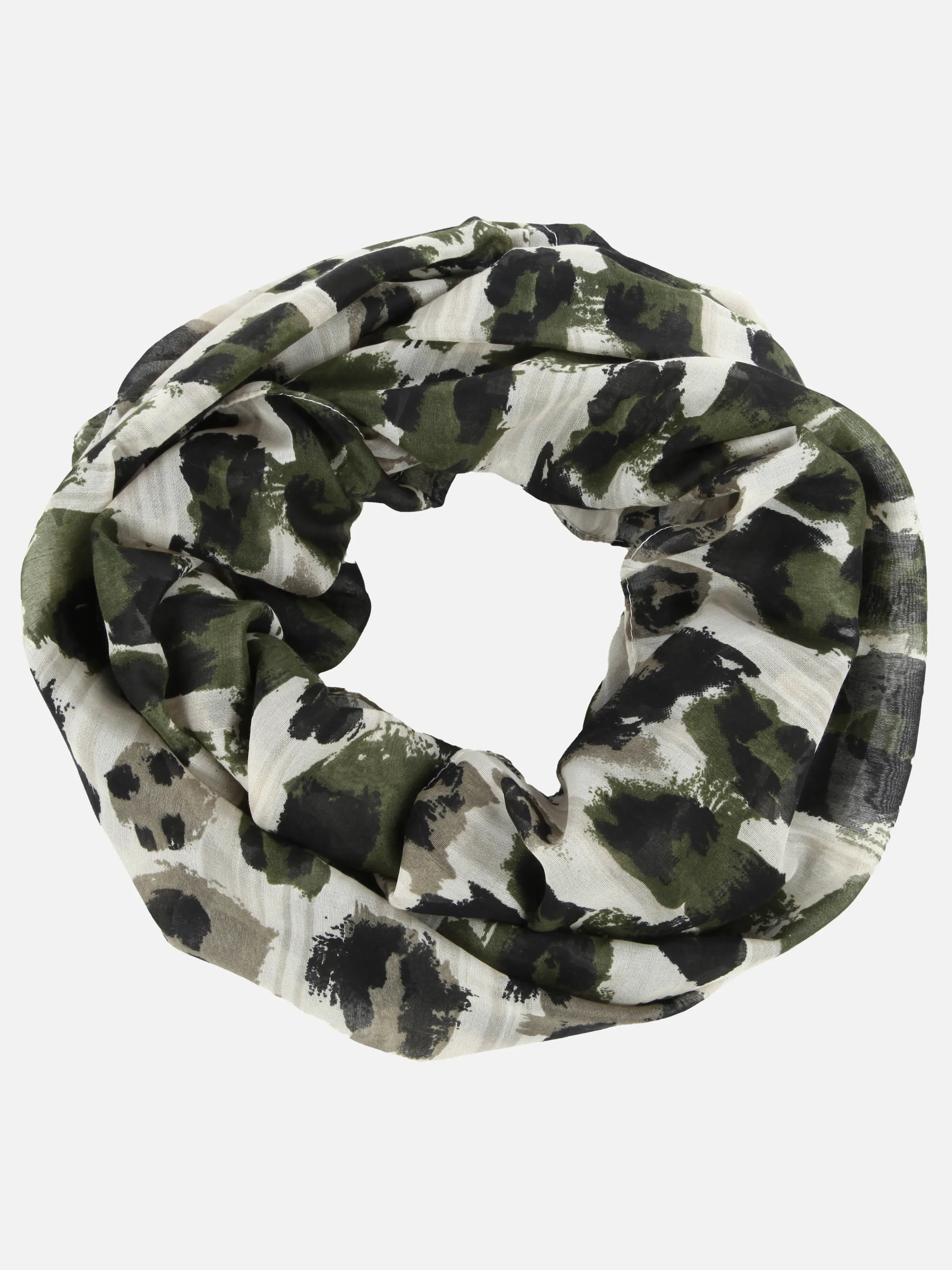 Sure Da-Loopschal m. Leo Druck Grün 906511 OLIVE 1