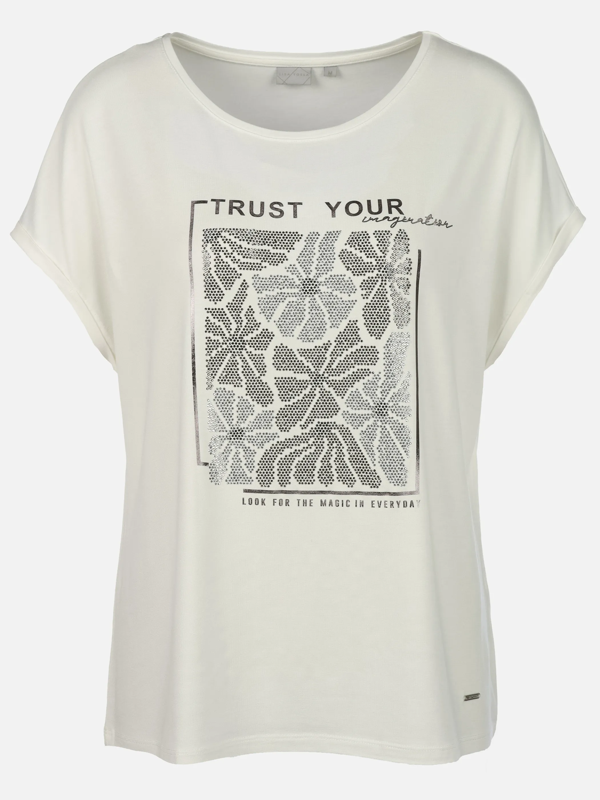 Lisa Tossa Da. T-Shirt m.Straßapplikation Weiß 930529 STAR WHITE 1