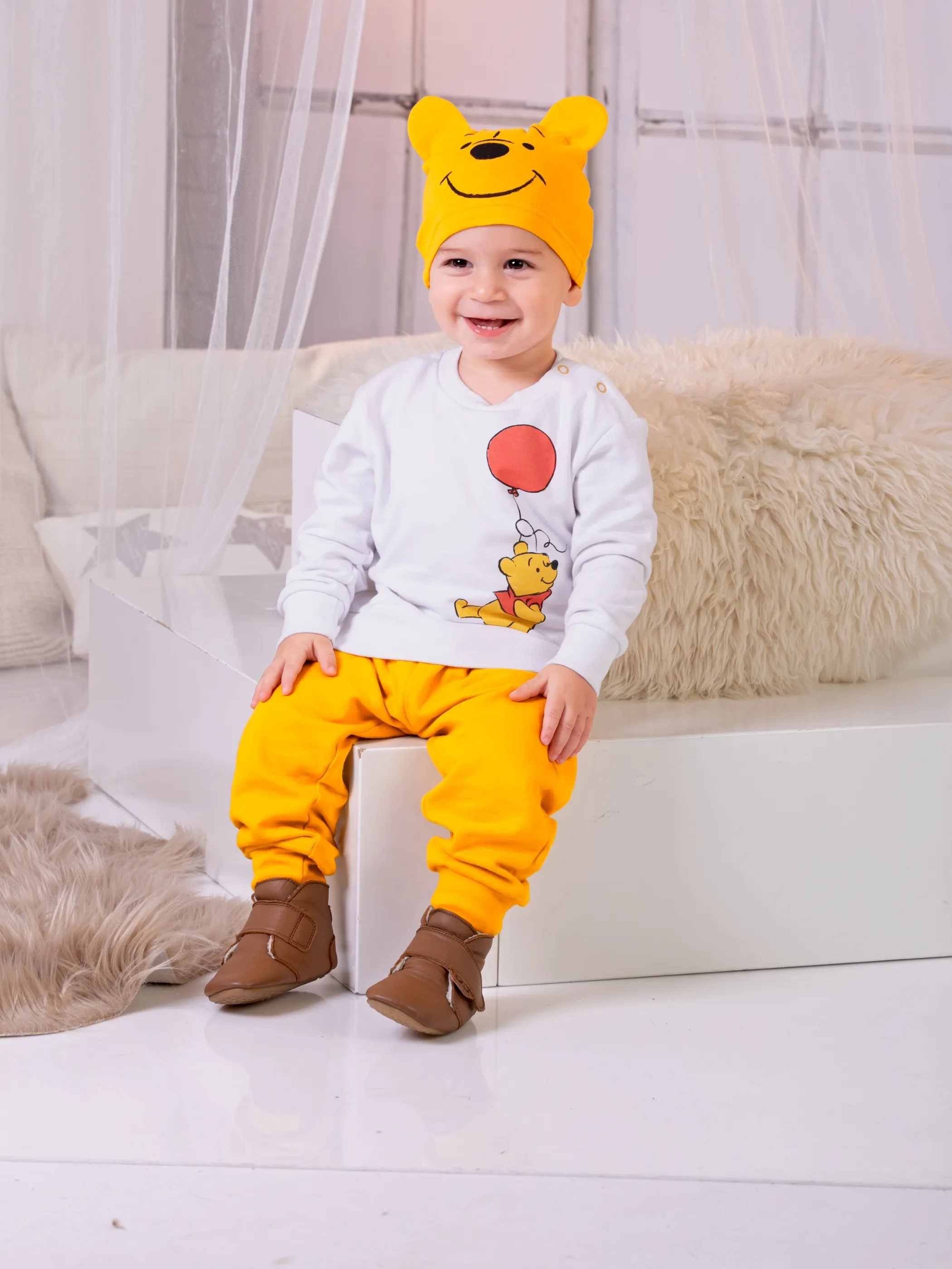 Winnie Pooh Baby Mütze 2er Pack mit Winnie Pooh Motiv Gelb 891613 GELB 4
