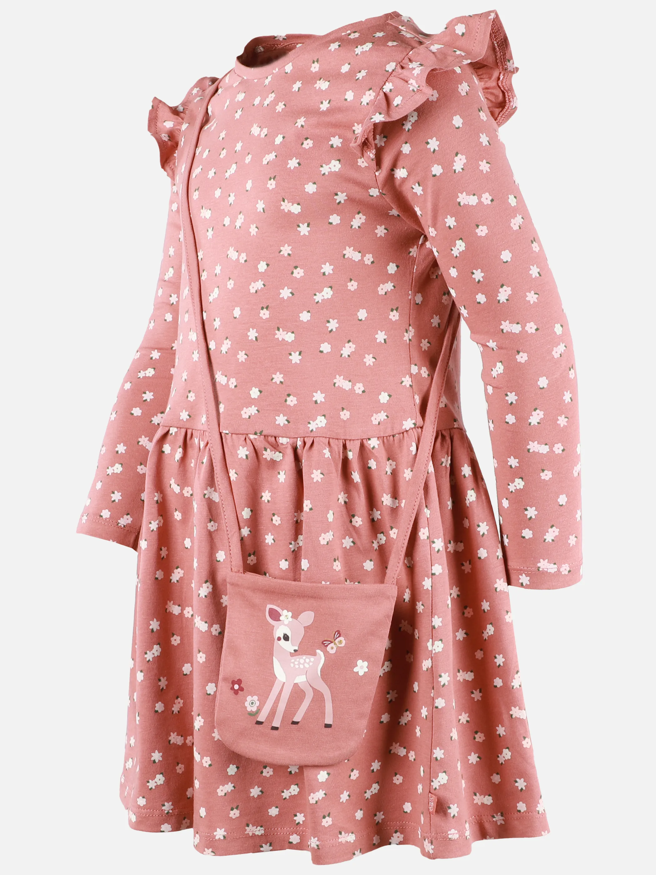 One Way KM  Kleid longsleeve mit Blumen AOP in rot Rot 913598 ROT 3