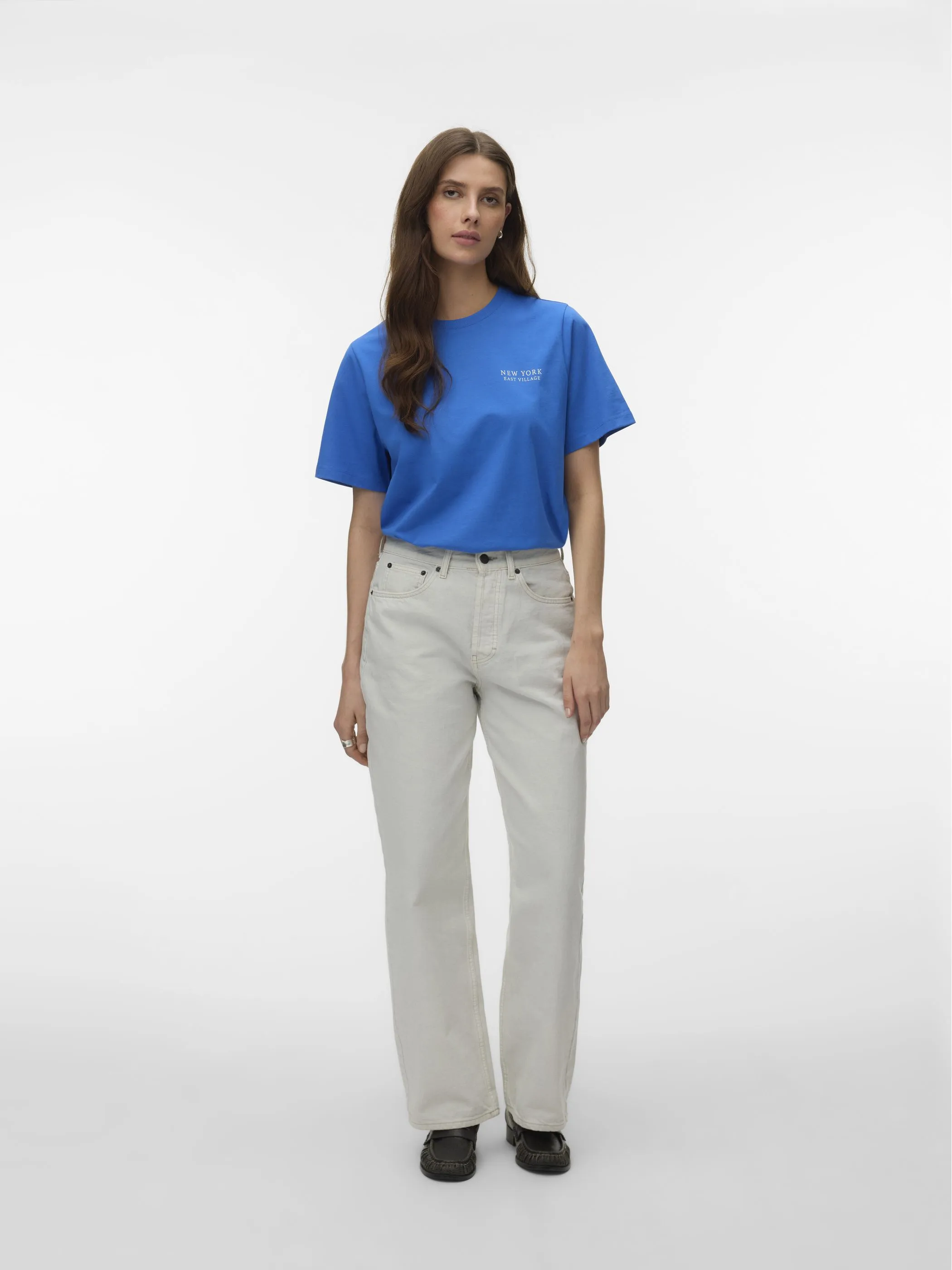 Vero Moda 10338502 VMYVONNE CATY SS TOP Blau 922152 236195003 4