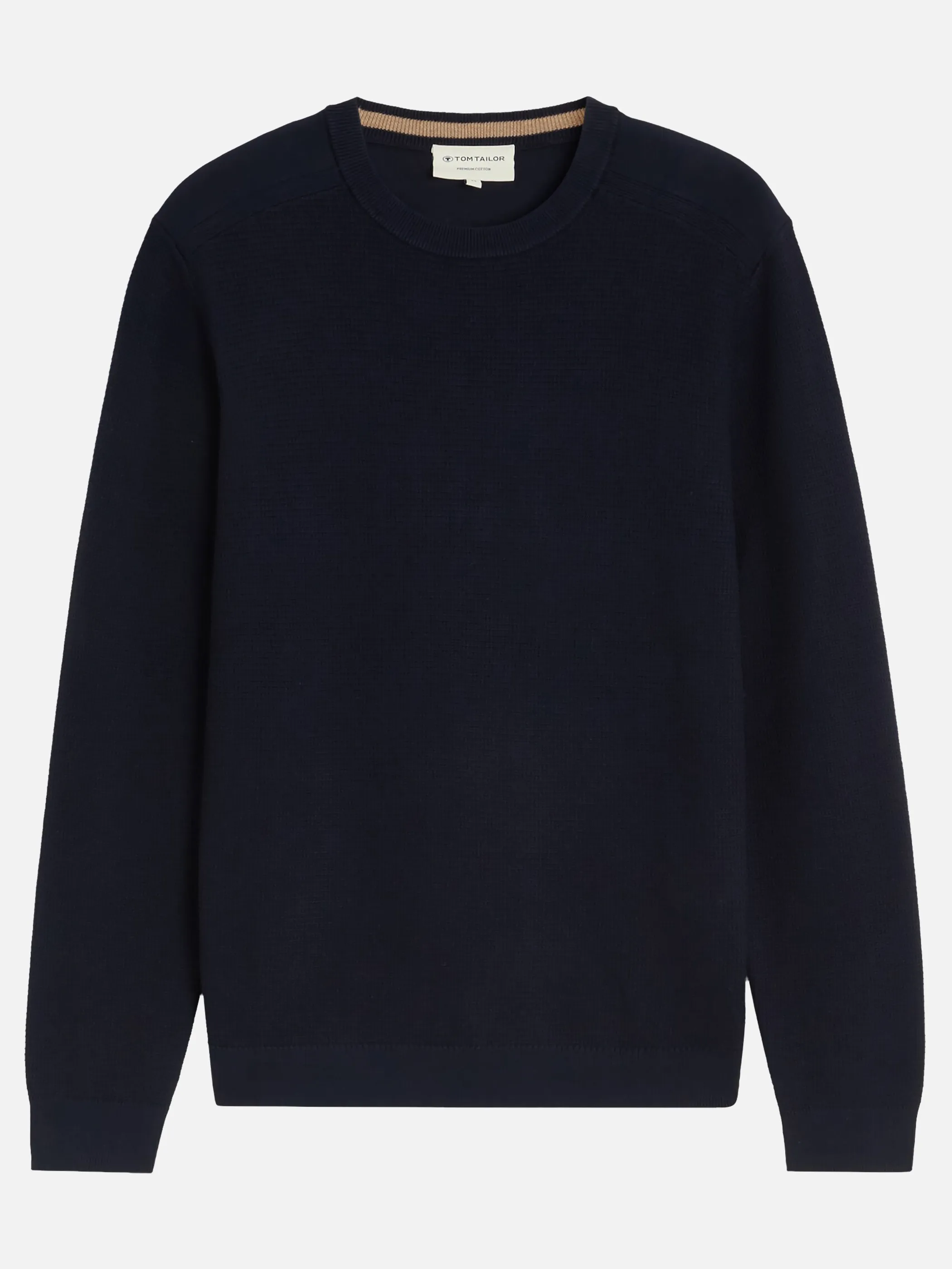Tom Tailor 1052206 NOS structured crew neck knit Blau 934243 10668 3