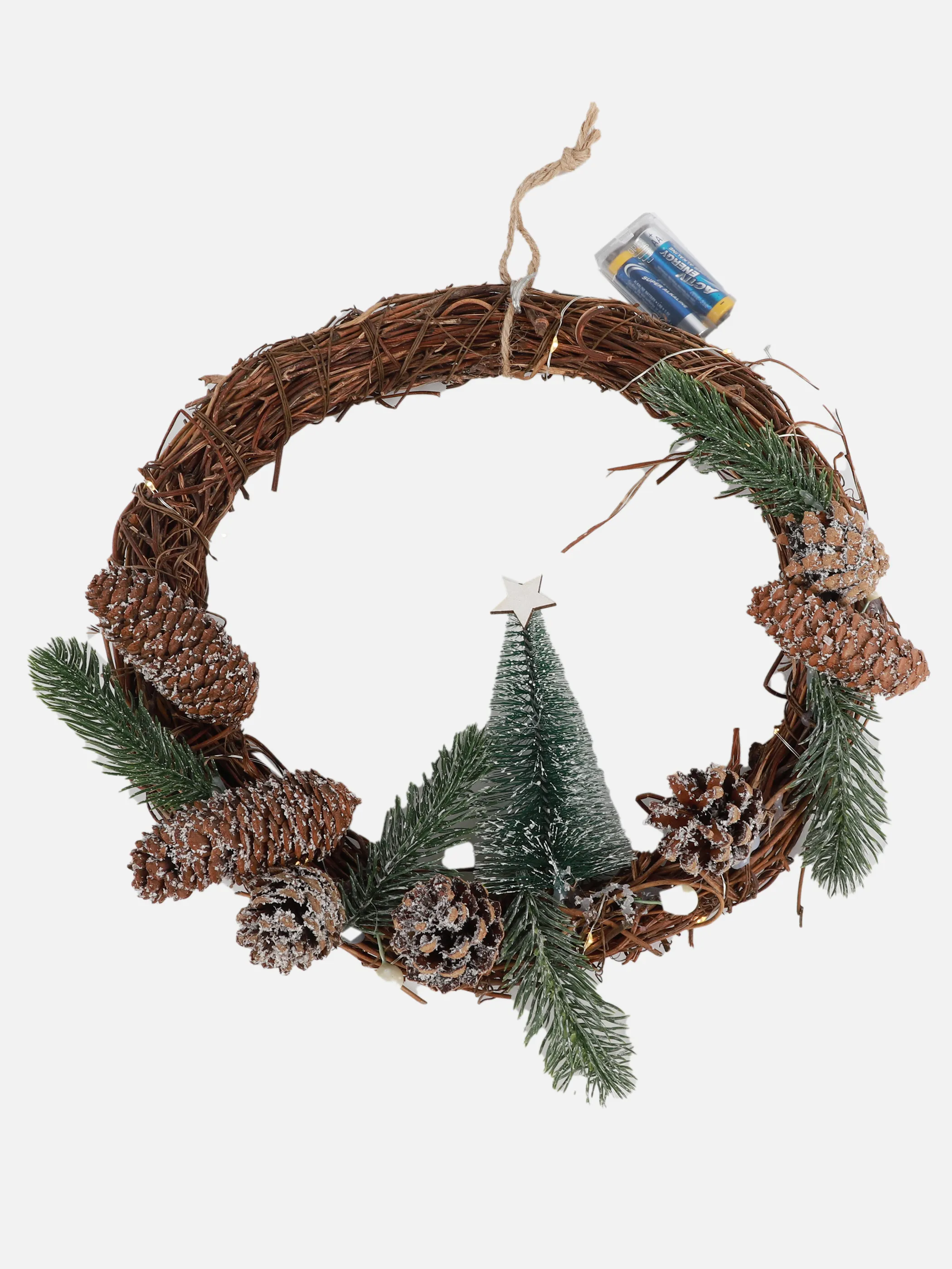 Deko Artikel LED Kranz 30cm Braun 915838 BRAUN 1 Deko Artikel LED Kranz 30cm Braun 915838 BRAUN 1