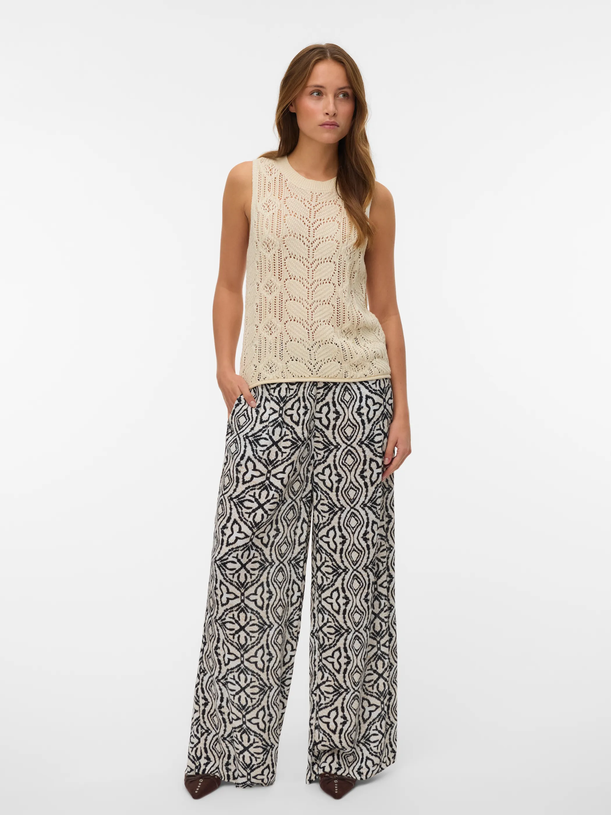 Vero Moda 10282478 VMMENNY HW WIDE PANTS Blau 906267 222913011 1