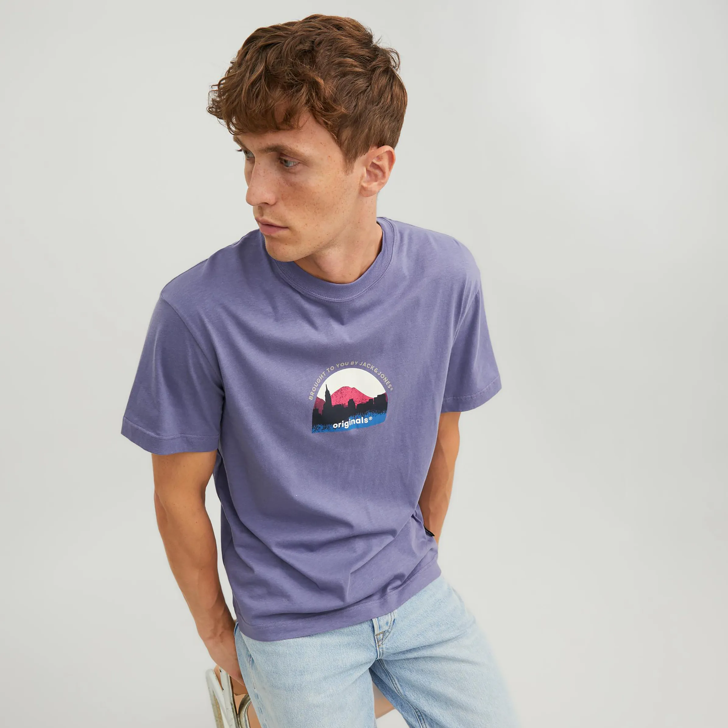 Jack Jones 12242048 JORSILVERLAKE GRAPHIC Lila 883653 176871 4
