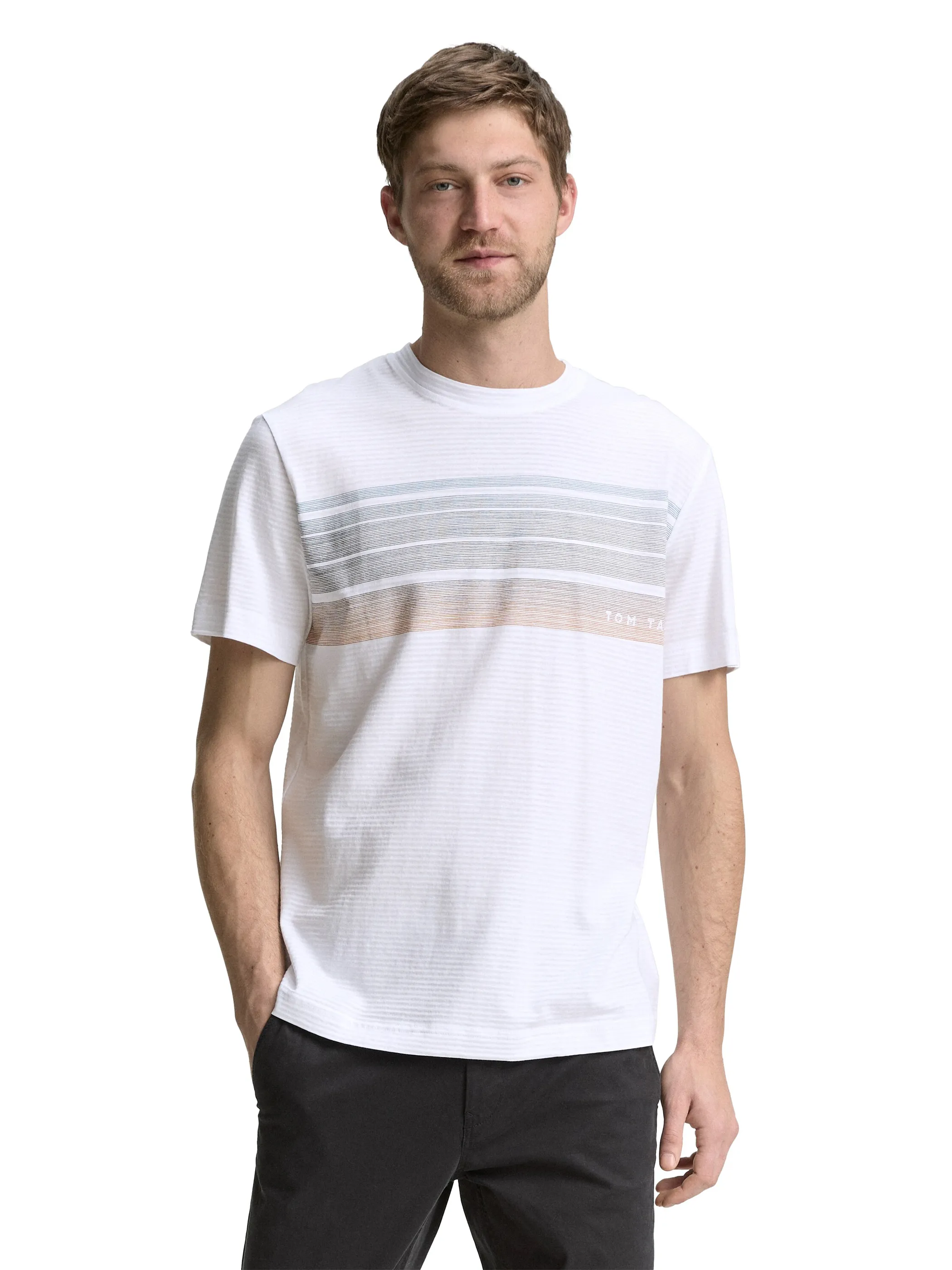 Tom Tailor 1046798 t-shirt with print Weiß 910582 20000 3