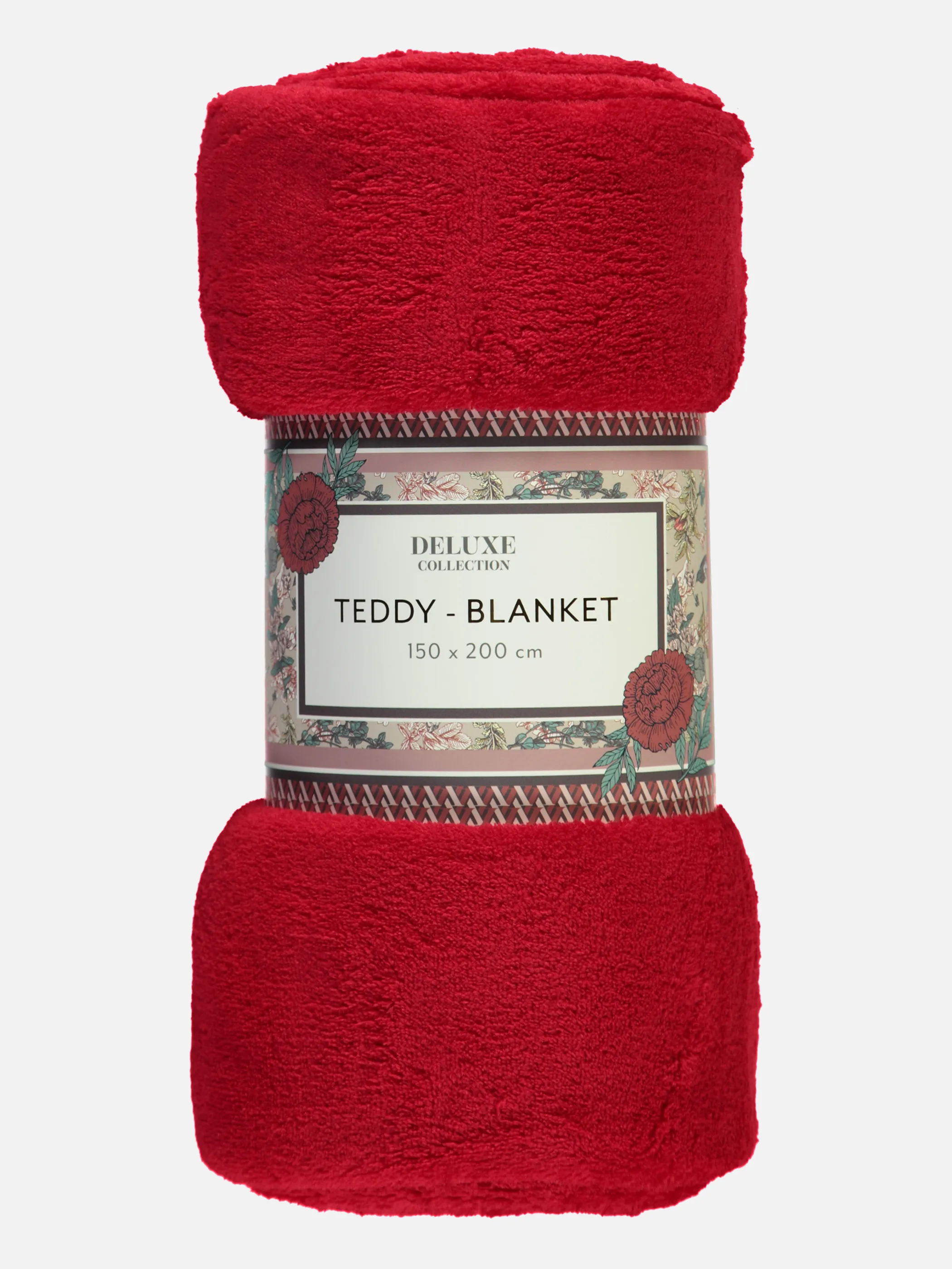 AWG Mode - Teddy Fleecedecke 150X200 cm | ROT | 150/200