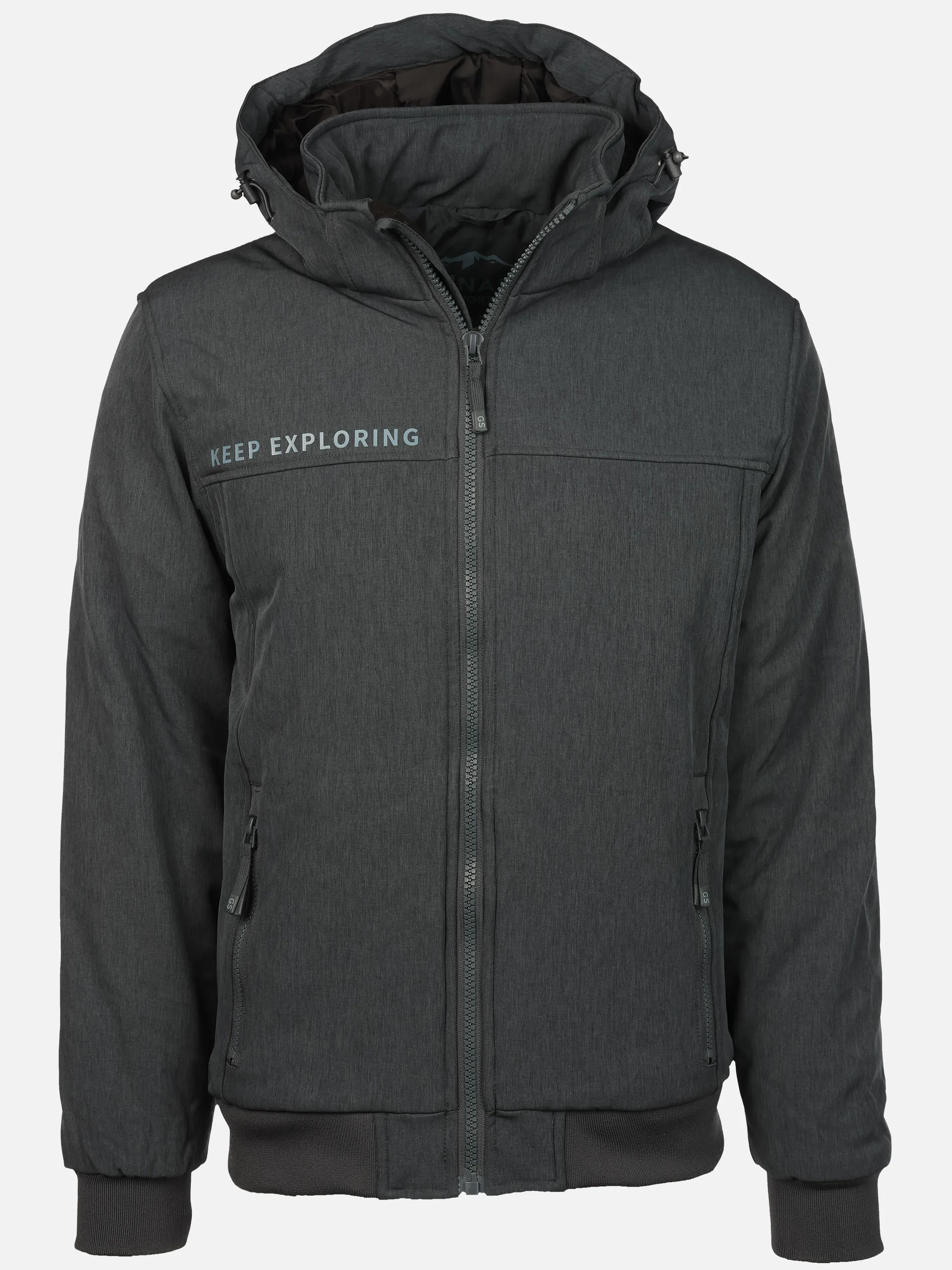 Grinario Sports He-Softshelljacke mit Kapuze Grau 912687 GREY 1