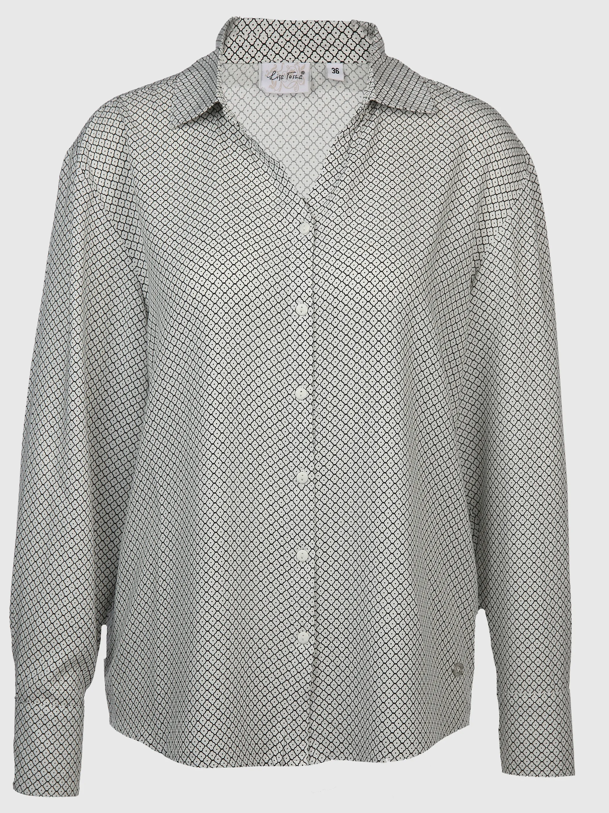 Lisa Tossa Da-Bluse gemustert Weiß 896650 OFFWBL 1 Lisa Tossa Da-Bluse gemustert Weiß 896650 OFFWBL 1