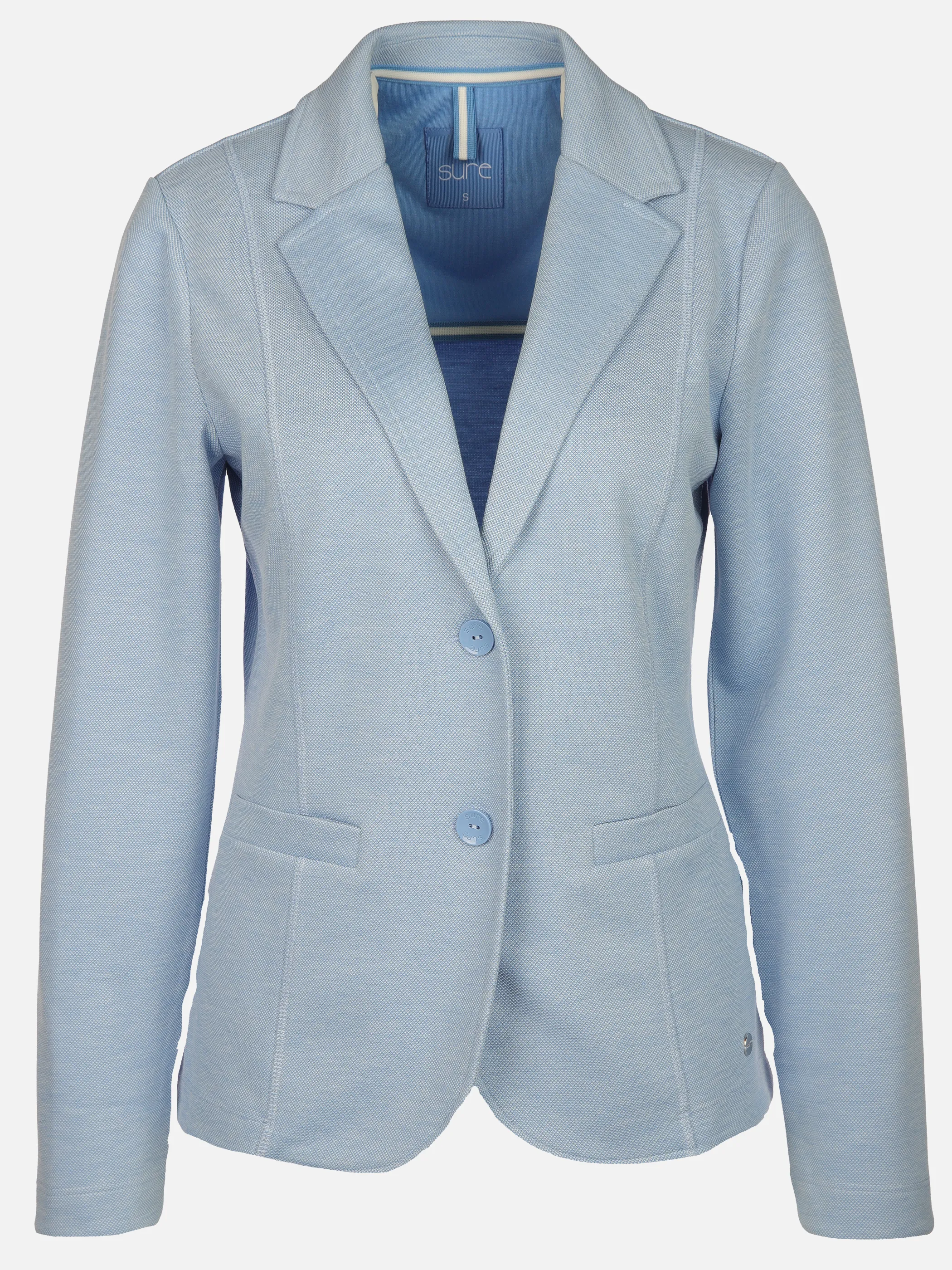 Sure Da-Jersey-Blazer m.2 Knöpfen Blau 878389 BKUE 1 Sure Da-Jersey-Blazer m.2 Knöpfen Blau 878389 BKUE 1