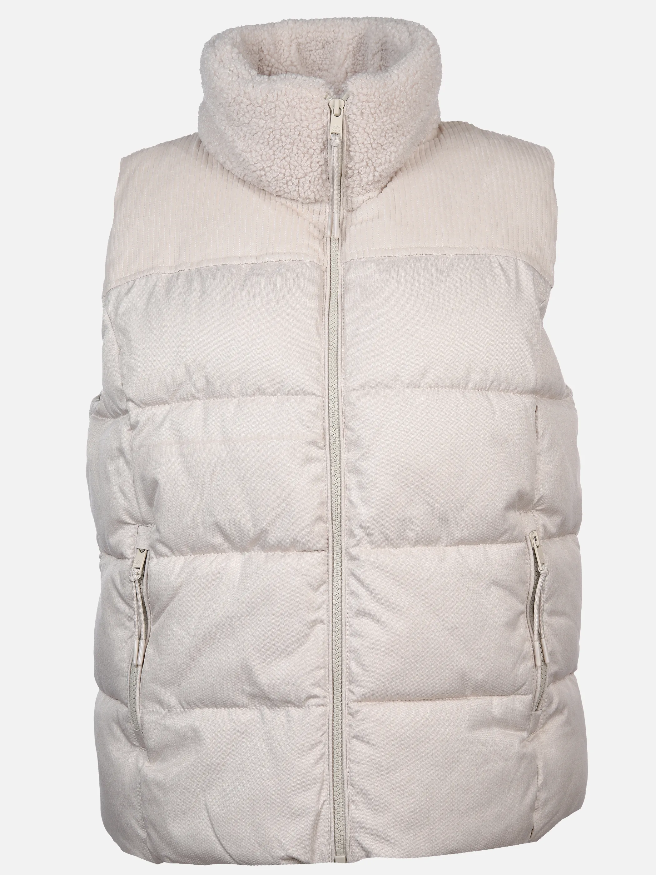 Lisa Tossa Da-Steppweste aus Materialmix Beige 896811 BEIGE 1 Lisa Tossa Da-Steppweste aus Materialmix Beige 896811 BEIGE 1