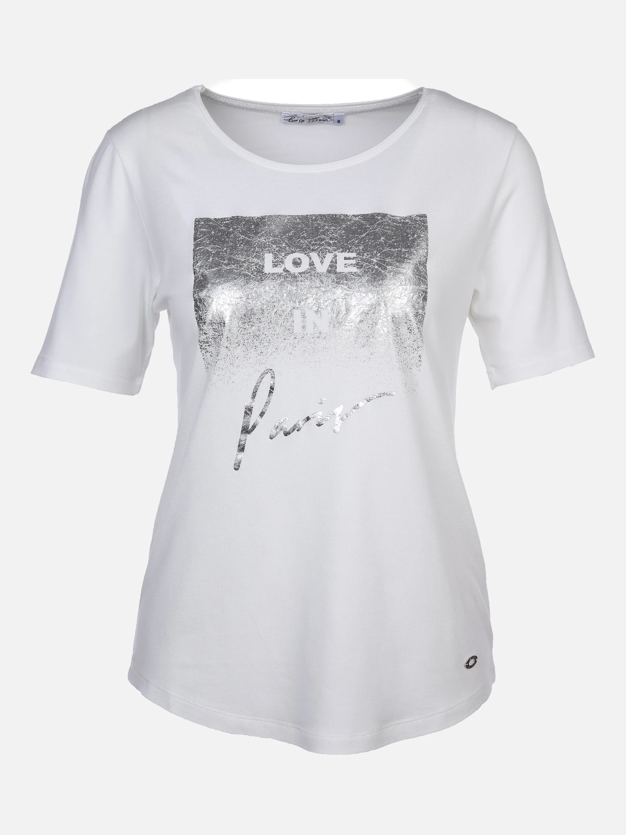 Lisa Tossa Da-T-Shirt mit Folienprint Weiß 877570 OFFWHITE 1 Lisa Tossa Da-T-Shirt mit Folienprint Weiß 877570 OFFWHITE 1