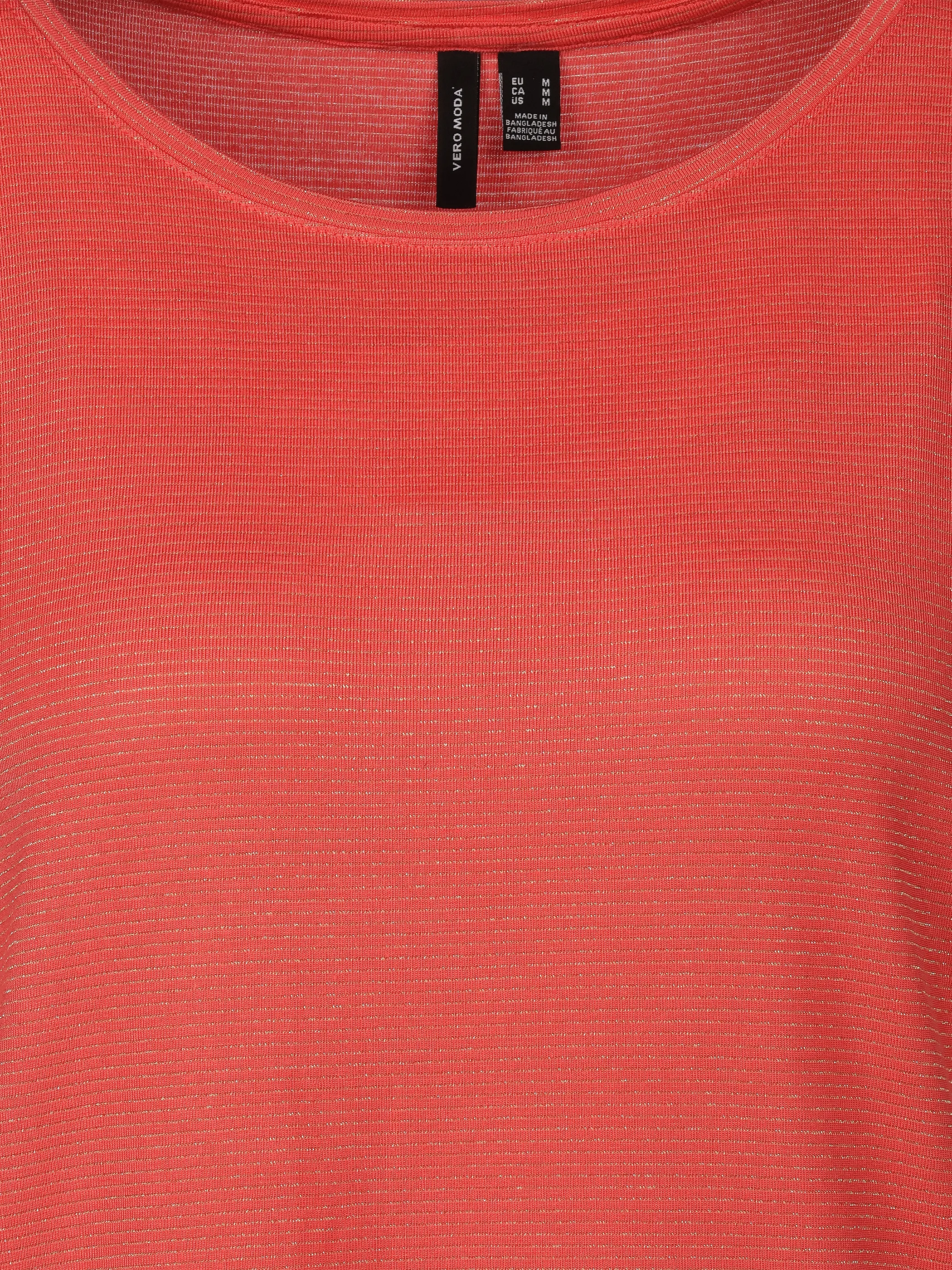 Vero Moda 10250488 VMLAVA GLITTER SS TOP STRIPE Rosa 852566 300017003 3