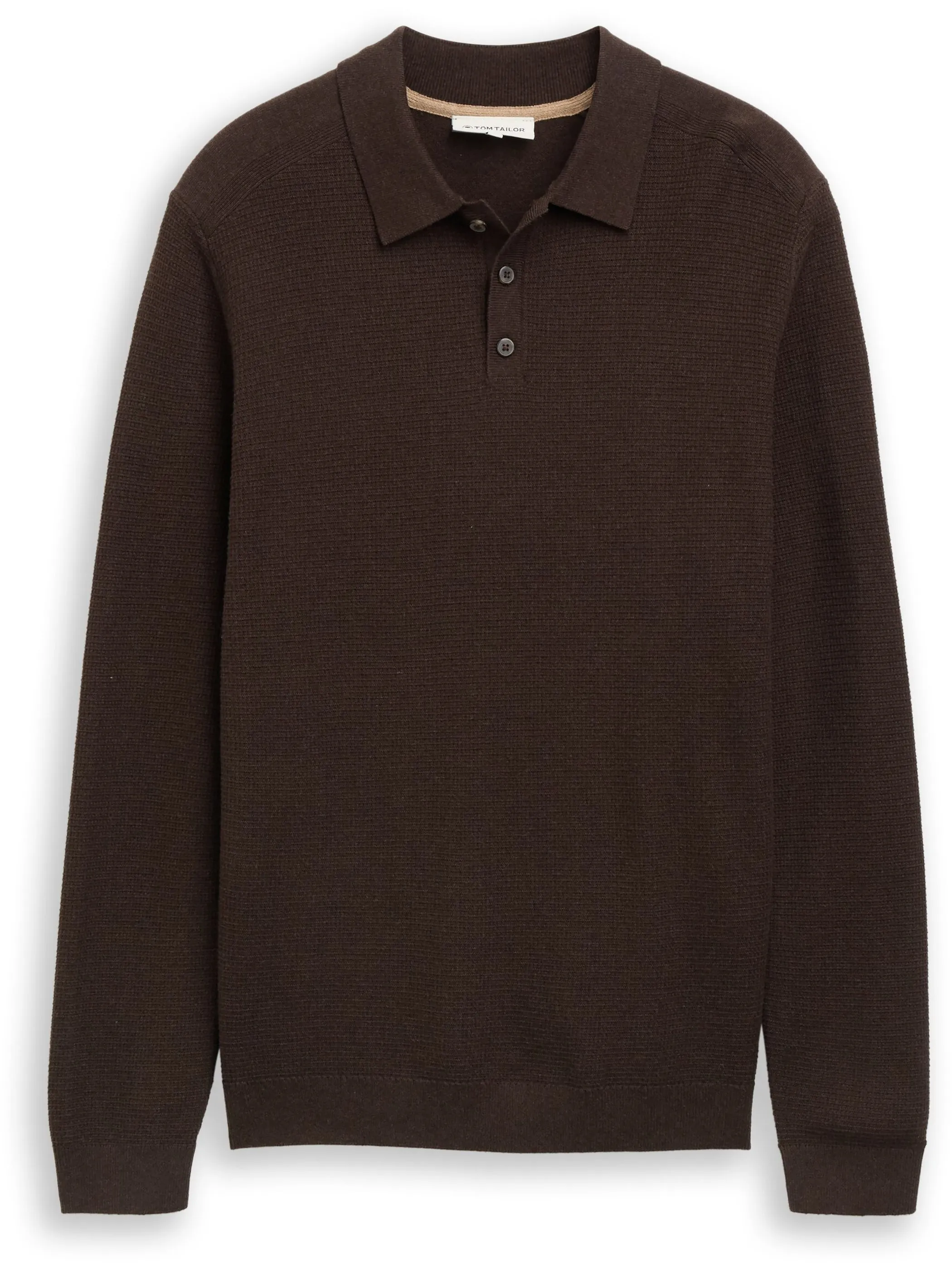 Tom Tailor 1052207 NOS structured knit polo Braun 934238 40781 5