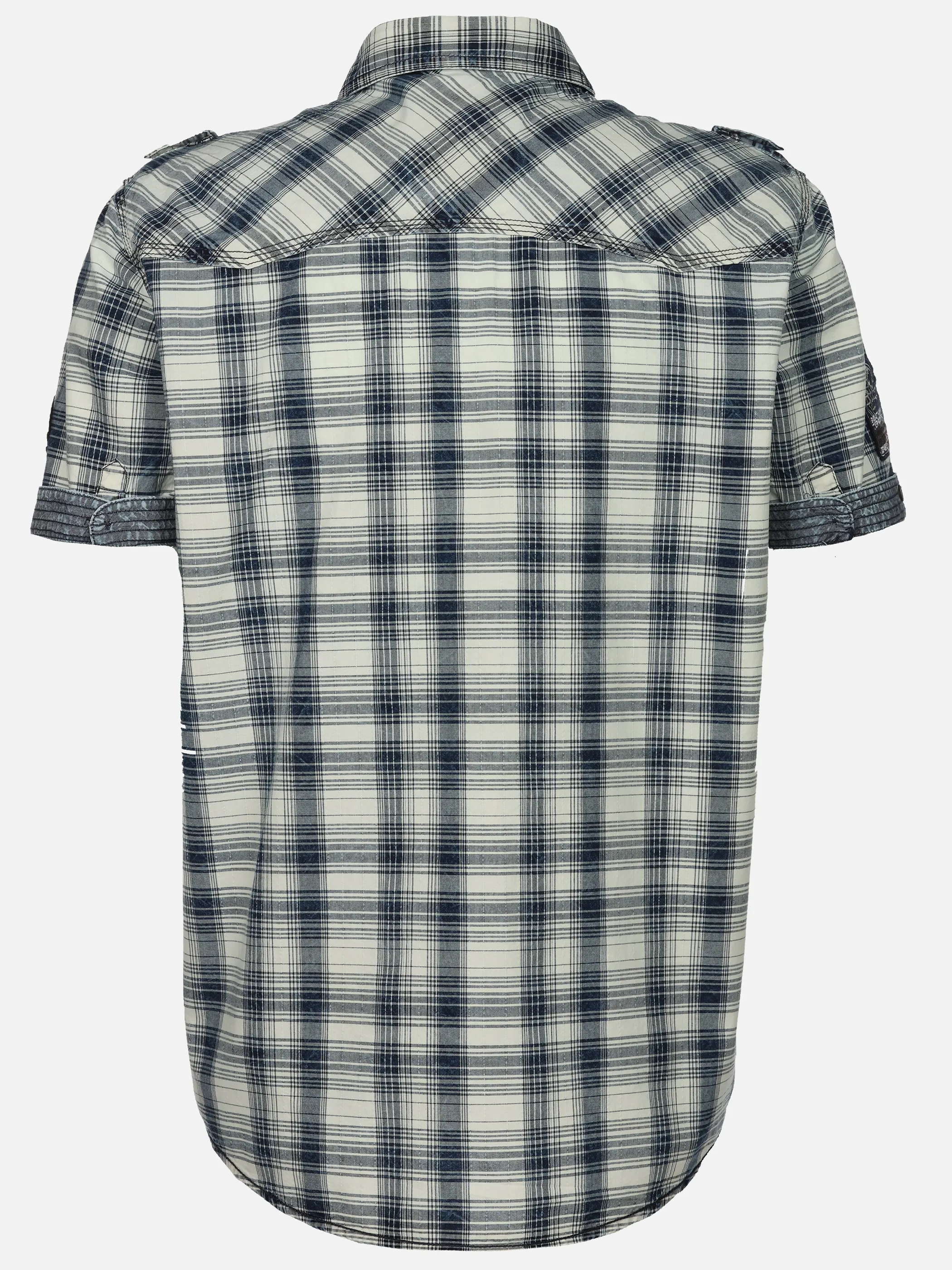 Southern Territory He. Freizeithemd 1/2 Arm washer Blau 922224 BLUE CHECK 2