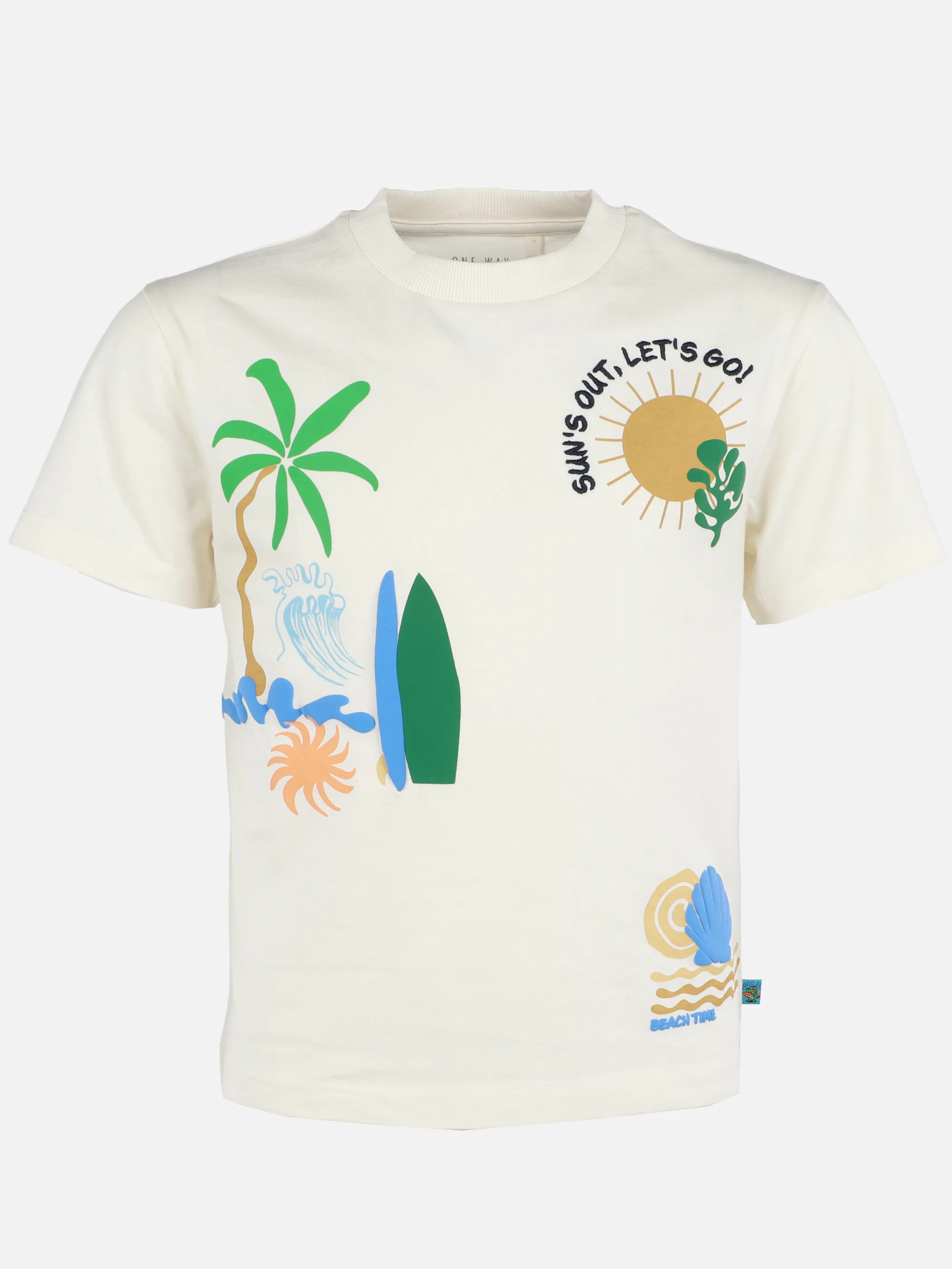 One Way KJ T-Shirt in Beige mit Muster Beige 924834 BEIGE 1