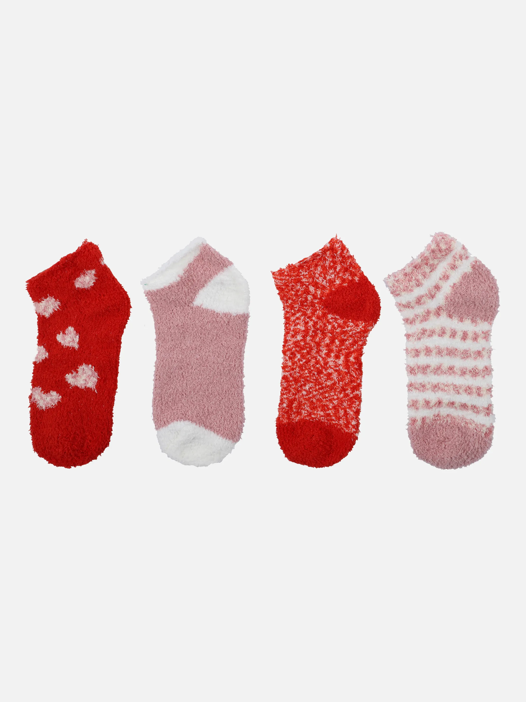 Da. Kuschel Sneakersocken 4er Rot 859576 PACK 2 1