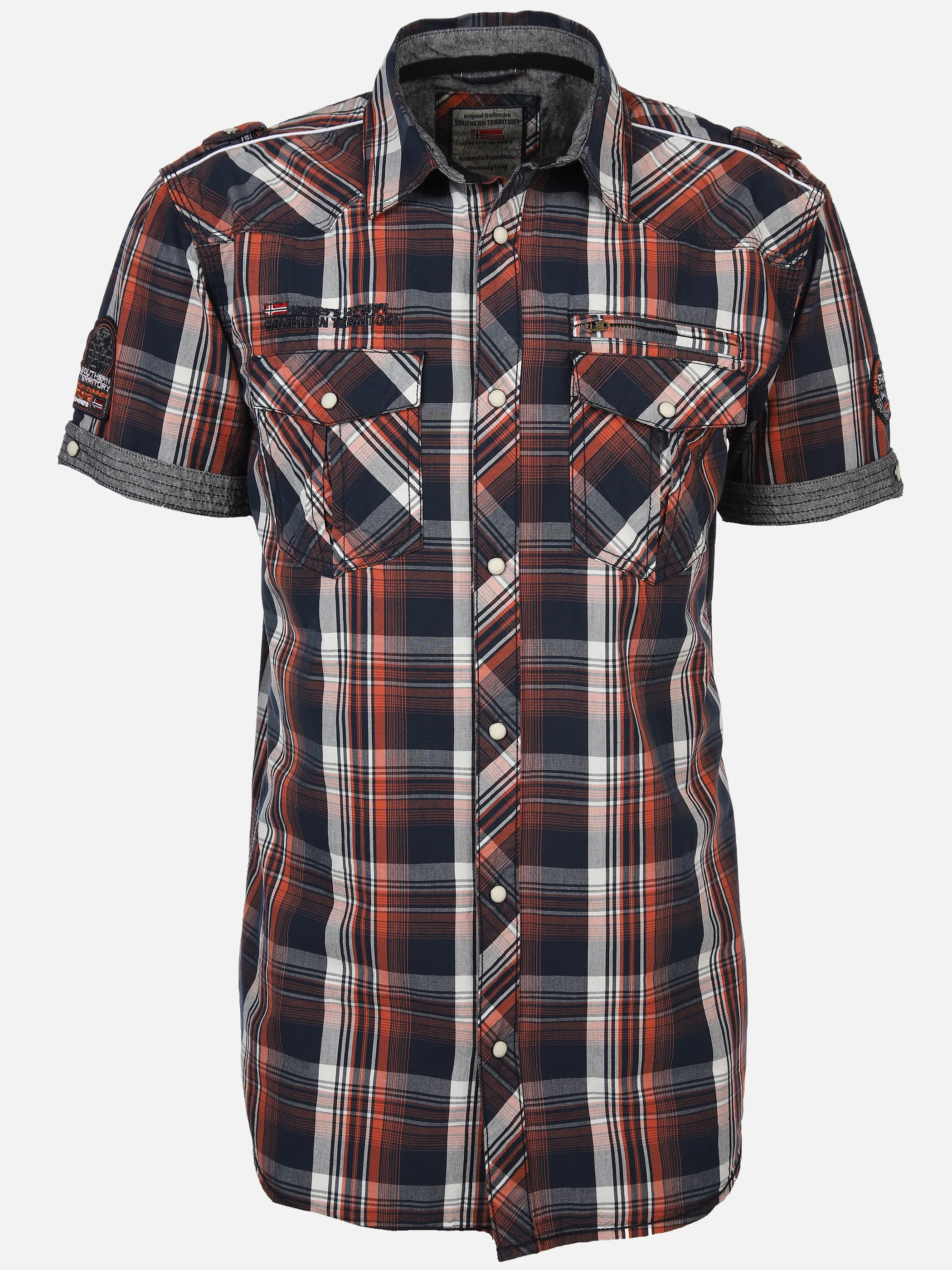 Southern Territory He. Freizeithemd 1/2 Arm zipper Orange 894400 ORANGE 1 Southern Territory He. Freizeithemd 1/2 Arm zipper Orange 894400 ORANGE 1