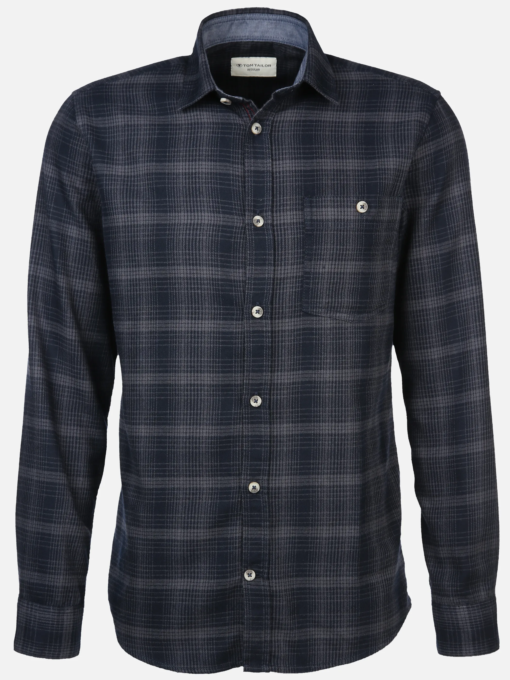 Tom Tailor 1042660 tonal checked shirt Marine 898818 36006 1 Tom Tailor 1042660 tonal checked shirt Marine 898818 36006 1