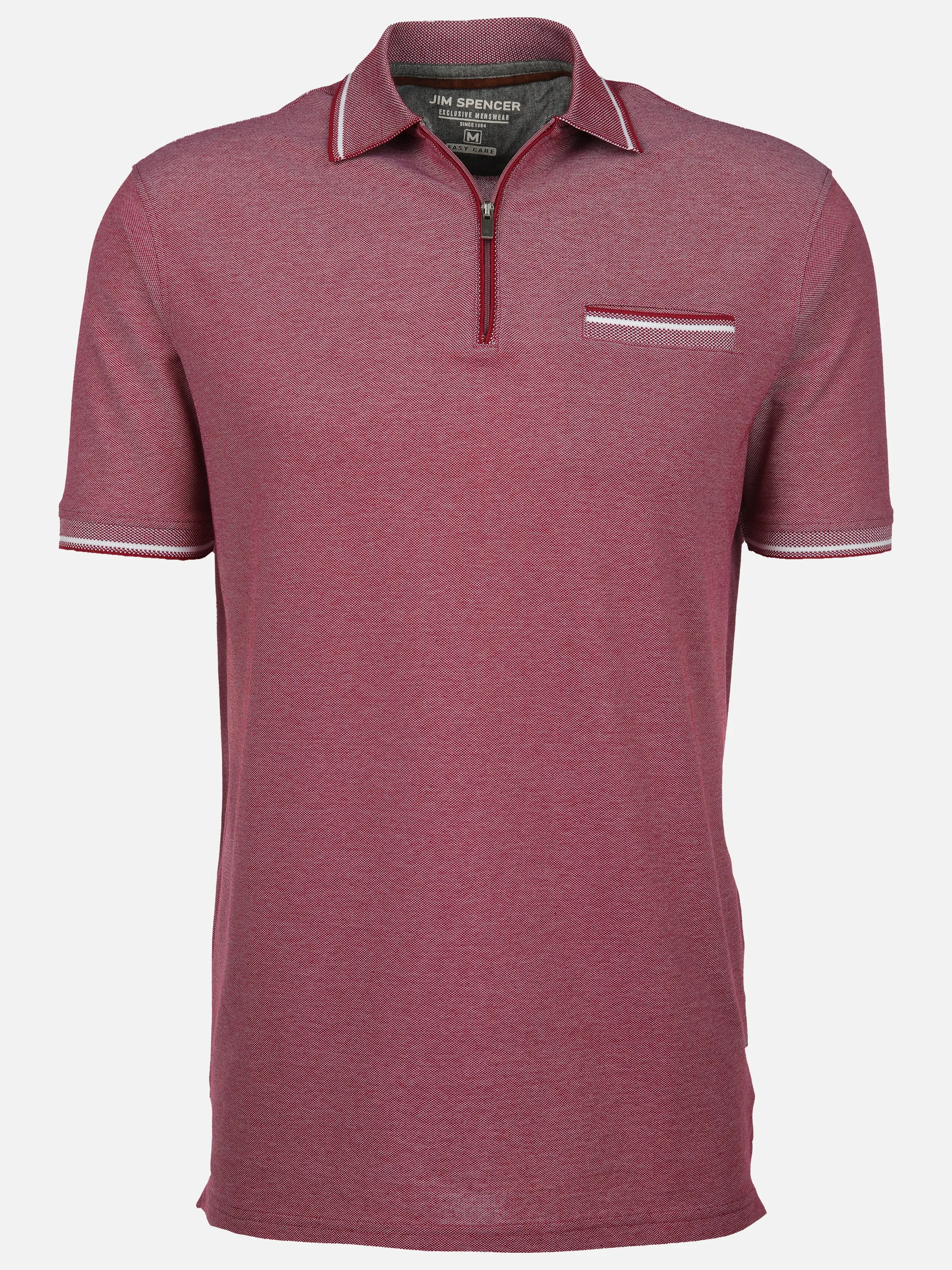 Jim Spencer He. Poloshirt 1/2 Arm twisted RV Rot 893240 BERRY 1