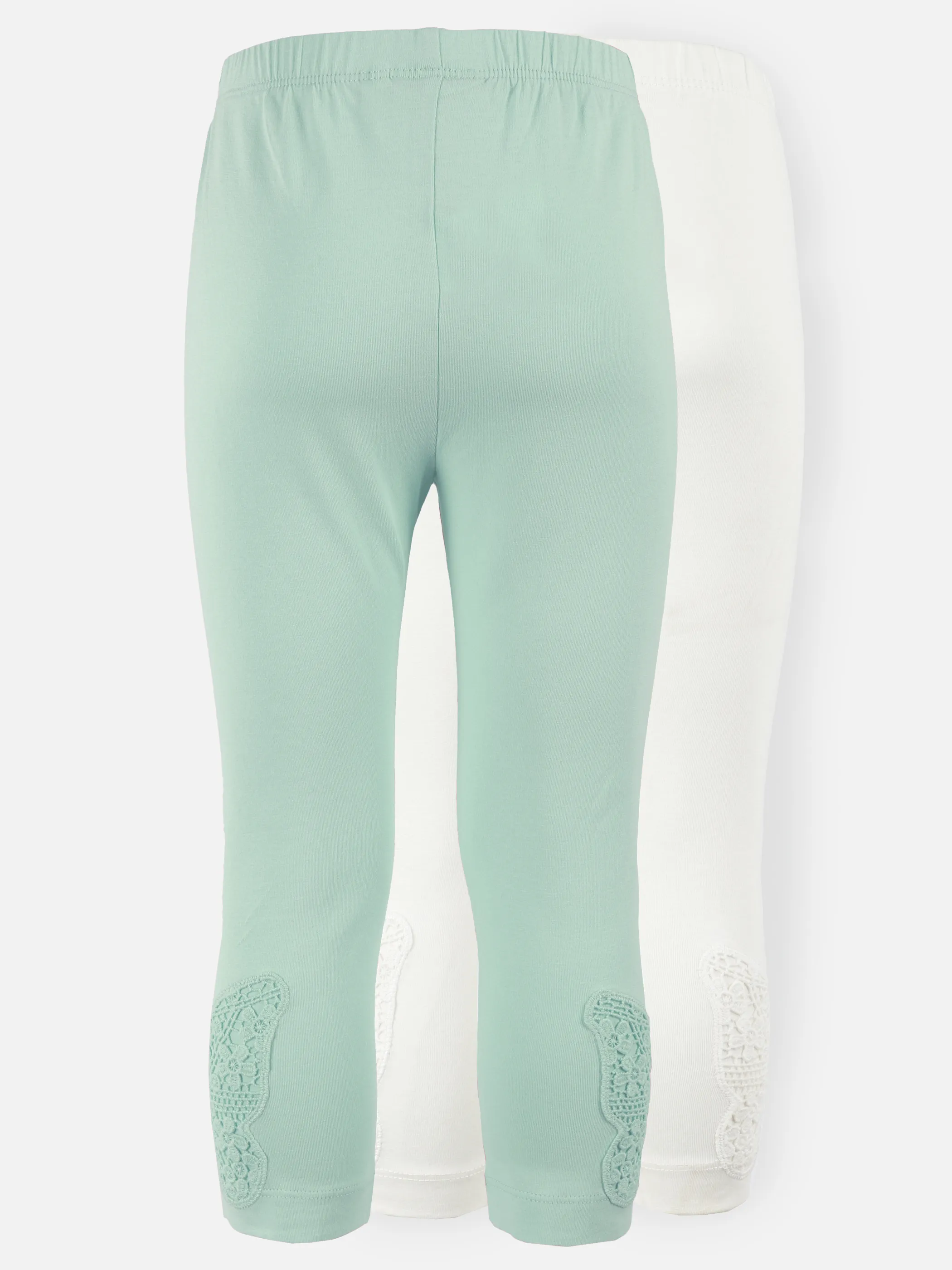 One Way MG 2er Pack Leggings mit aplli in weiß/grün Weiß 923242 WEIß/GRÜN 2