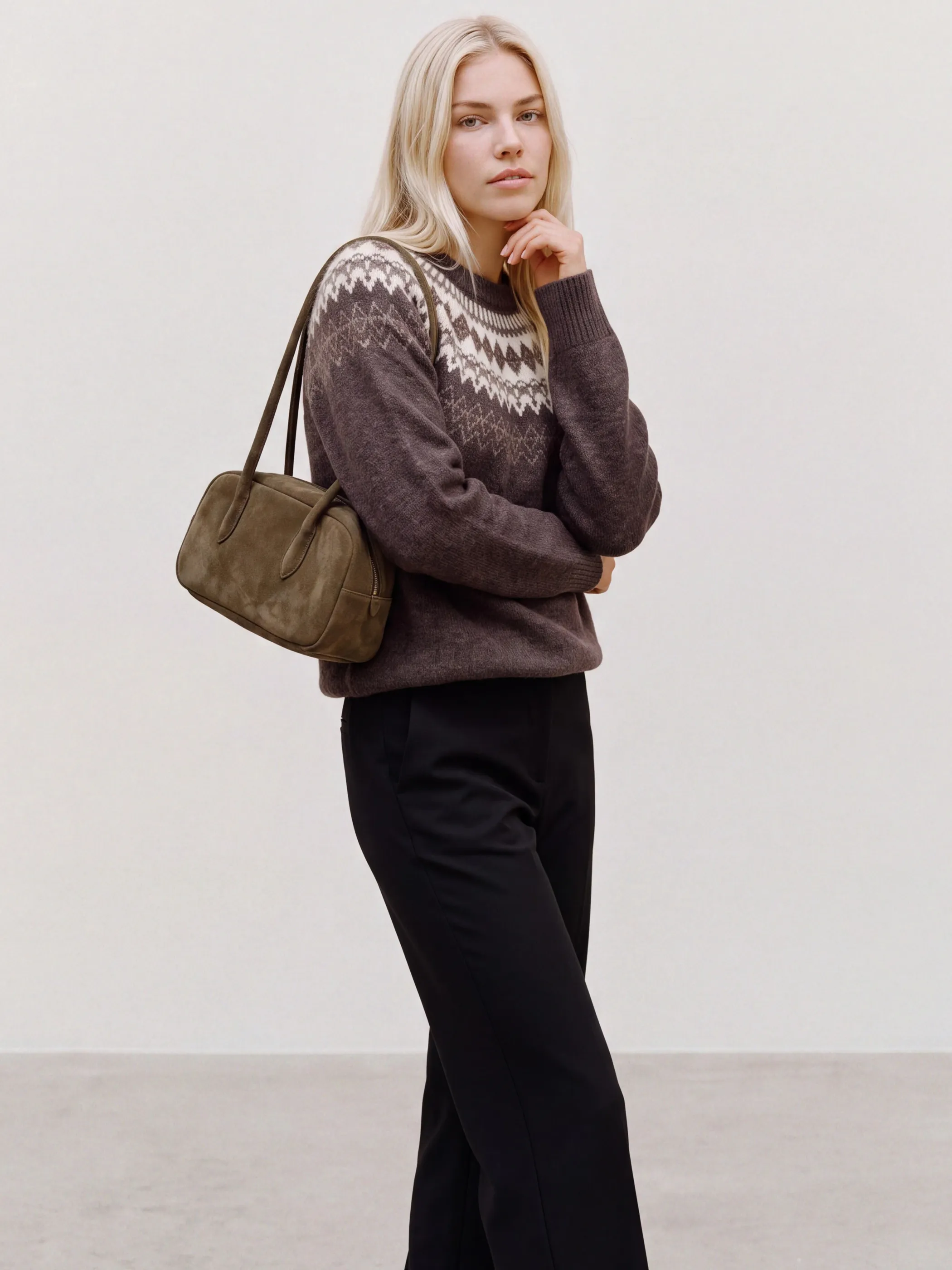 Vero Moda 10296978 VMSIMONE LS NORDIC PU Braun 896646 297957027 2