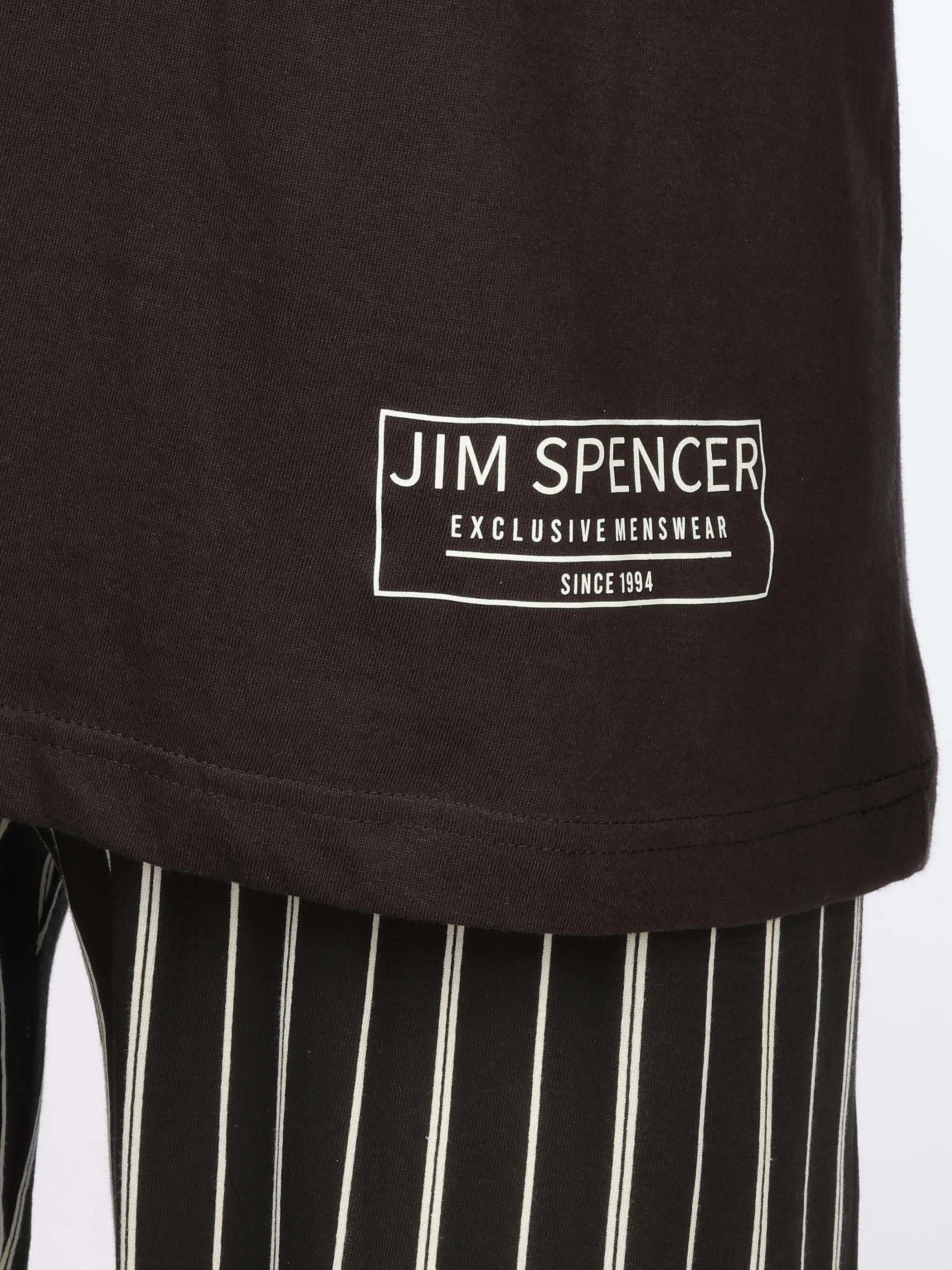 Jim Spencer He Pyjama Sweat+Karo Schwarz 929143 SCHWARZ 3