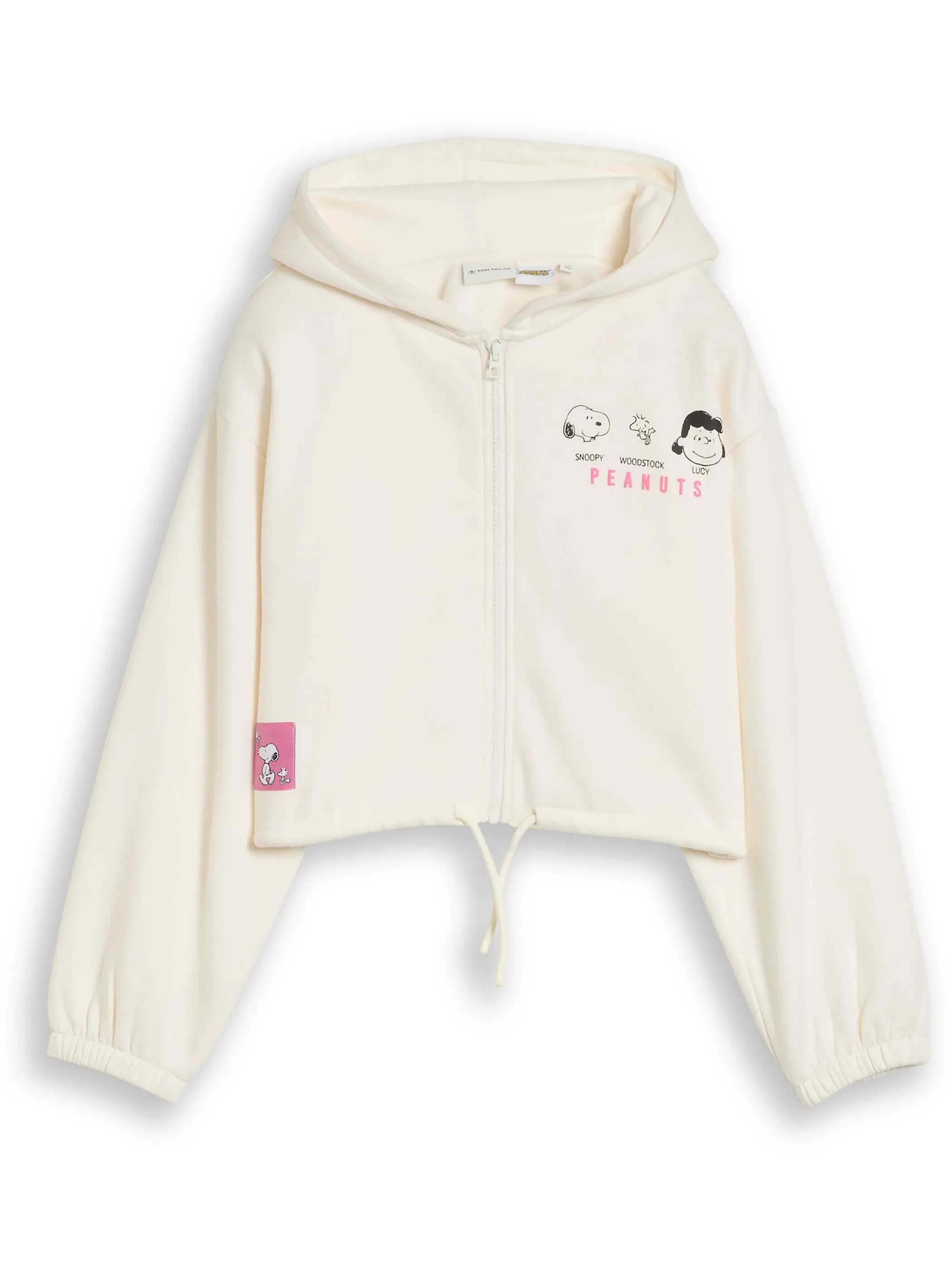 Tom Tailor 1052582 Peanuts printed hoody jacket Weiß 934455 10348 1