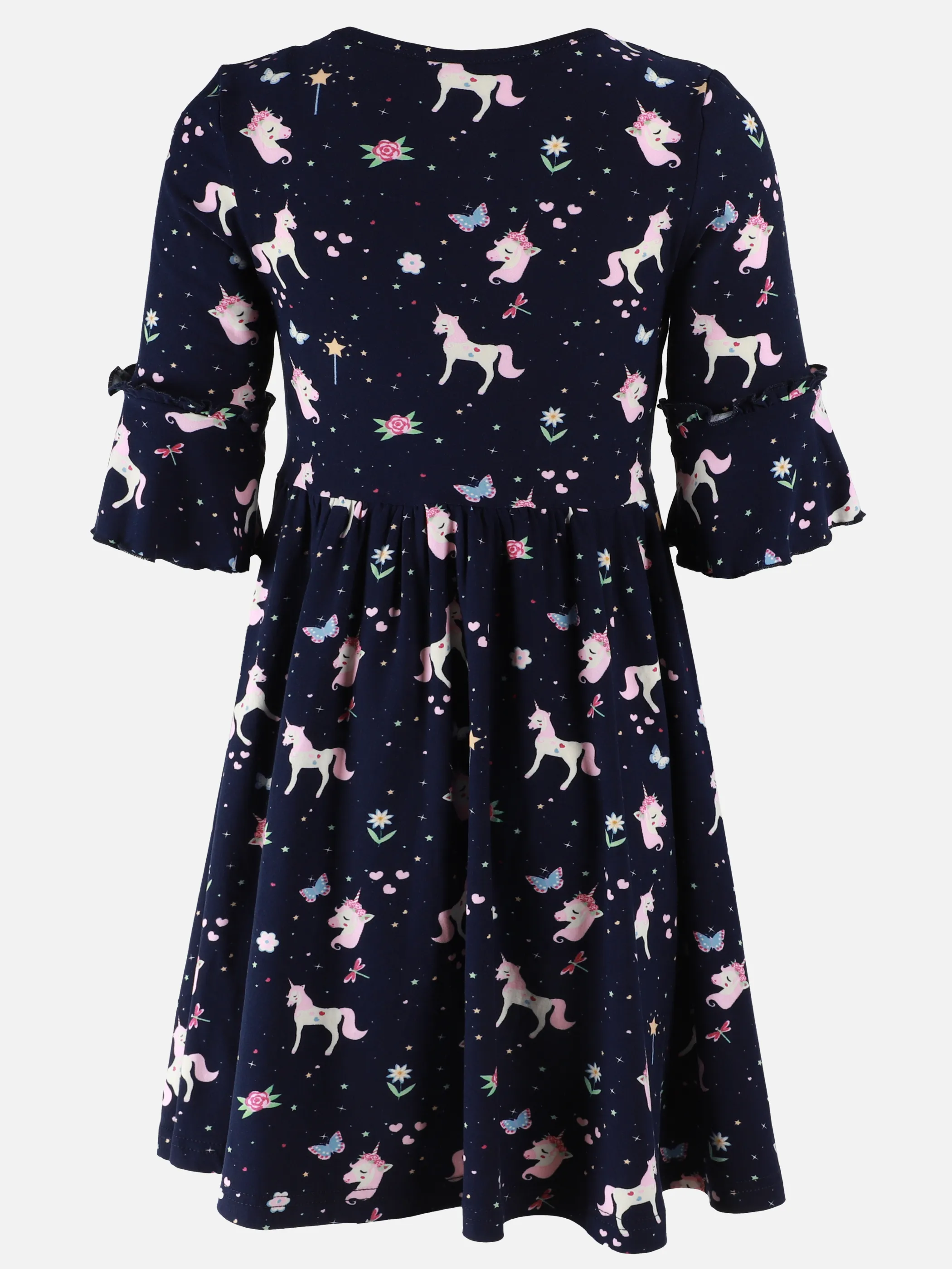 Bubble Gum KM Kleid mit Einhorn/Schmetterling AOP Marine 905429 NAVY 2