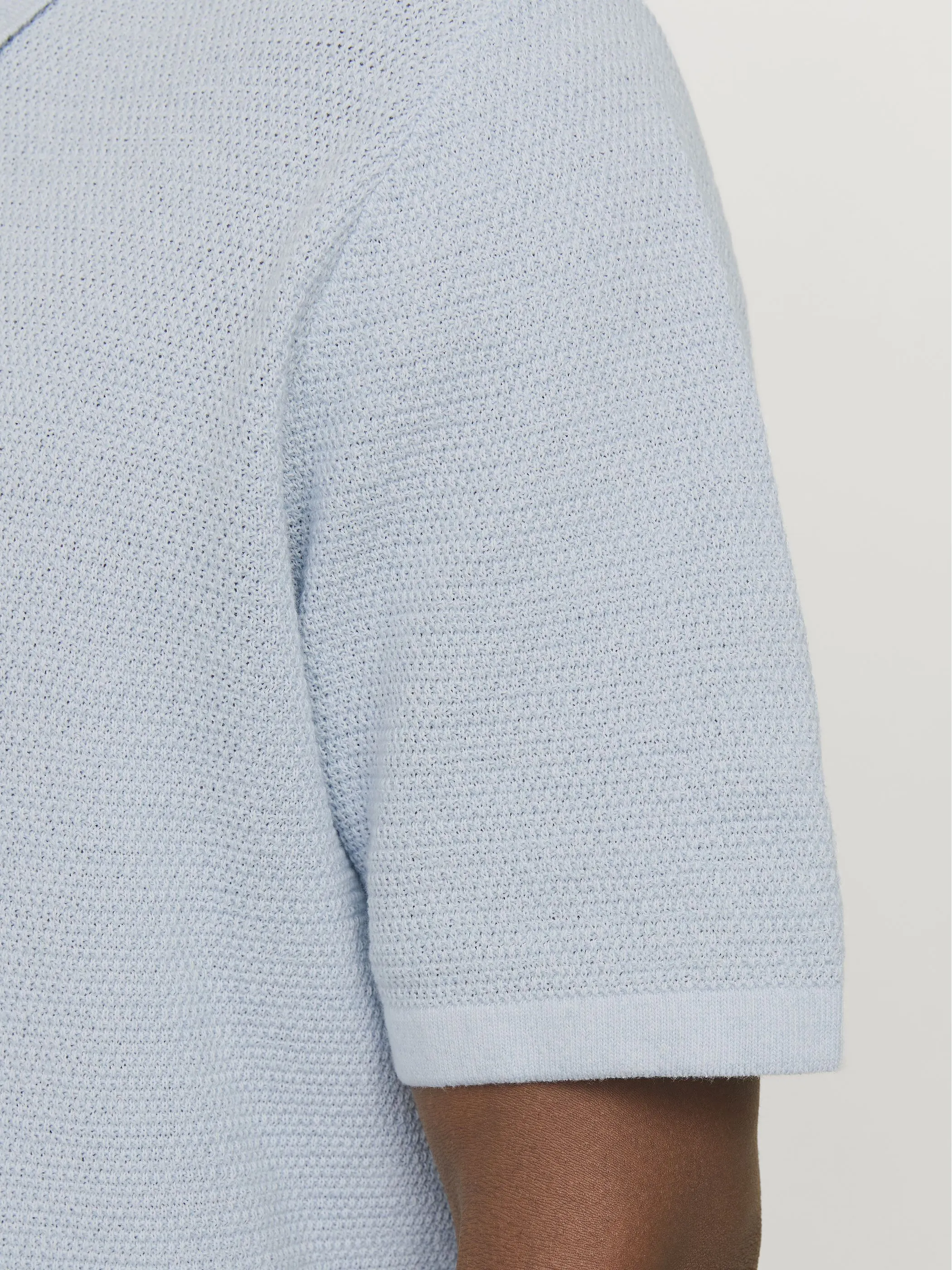 Jack Jones 12268281 JJEGEORGE KNIT POLO S Blau 903405 175780001 5
