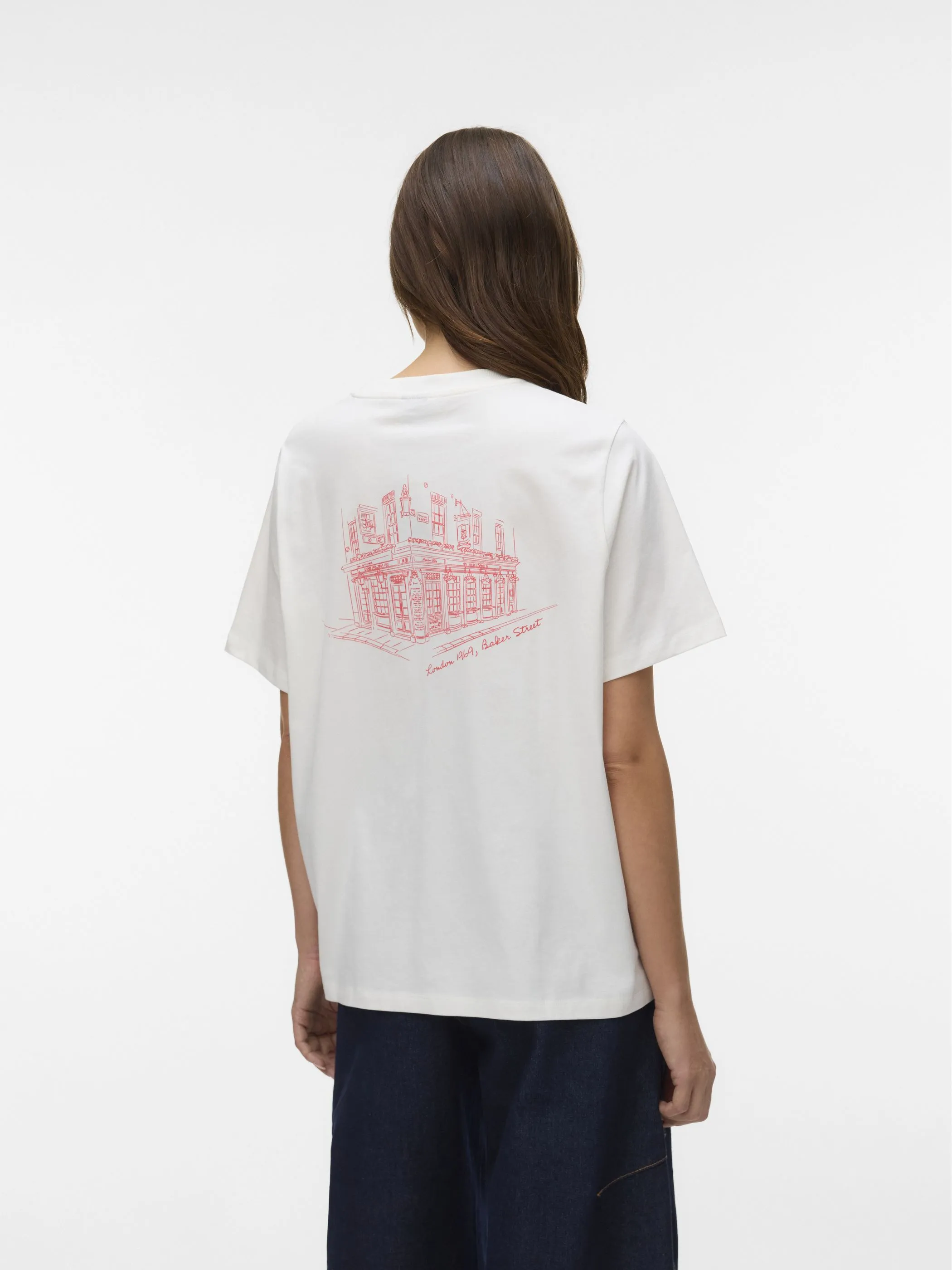 Vero Moda 10338502 VMYVONNE CATY SS TOP Weiß 922152 175598002 2