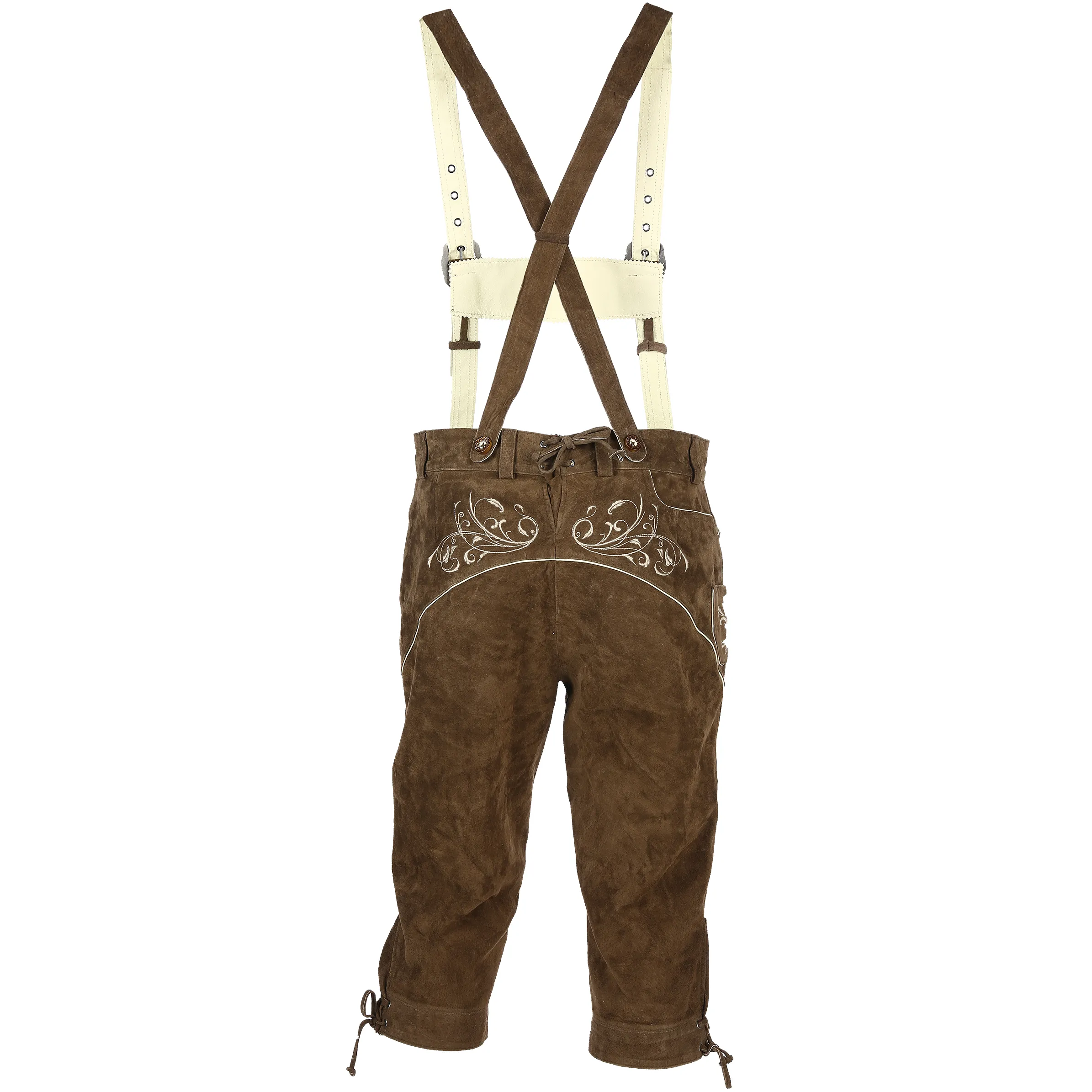 Birkhahn Mode und Tracht He-Echtlederhose Kniebund Braun 792687 BRAUN 2
