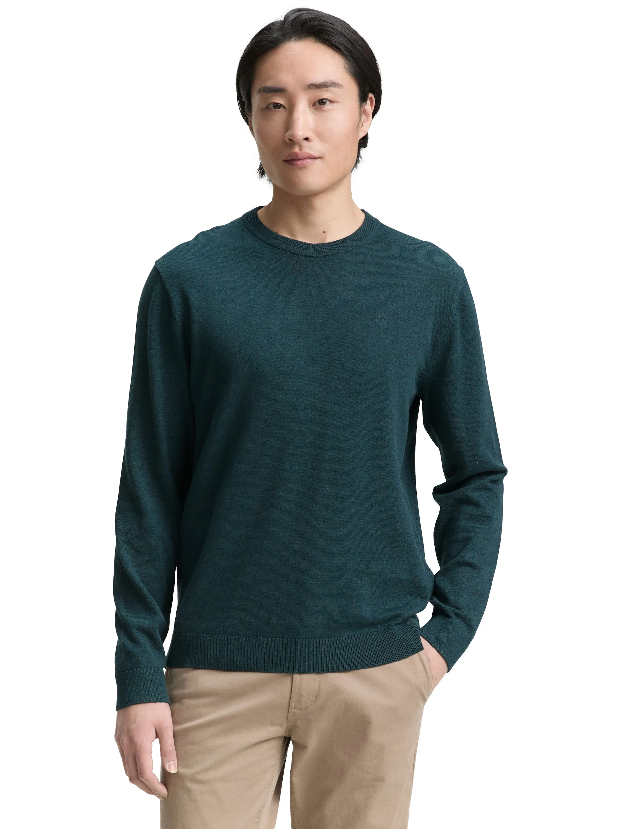 Tom Tailor 1039805 NOS basic crewneck knit Grün 898460 21545 5