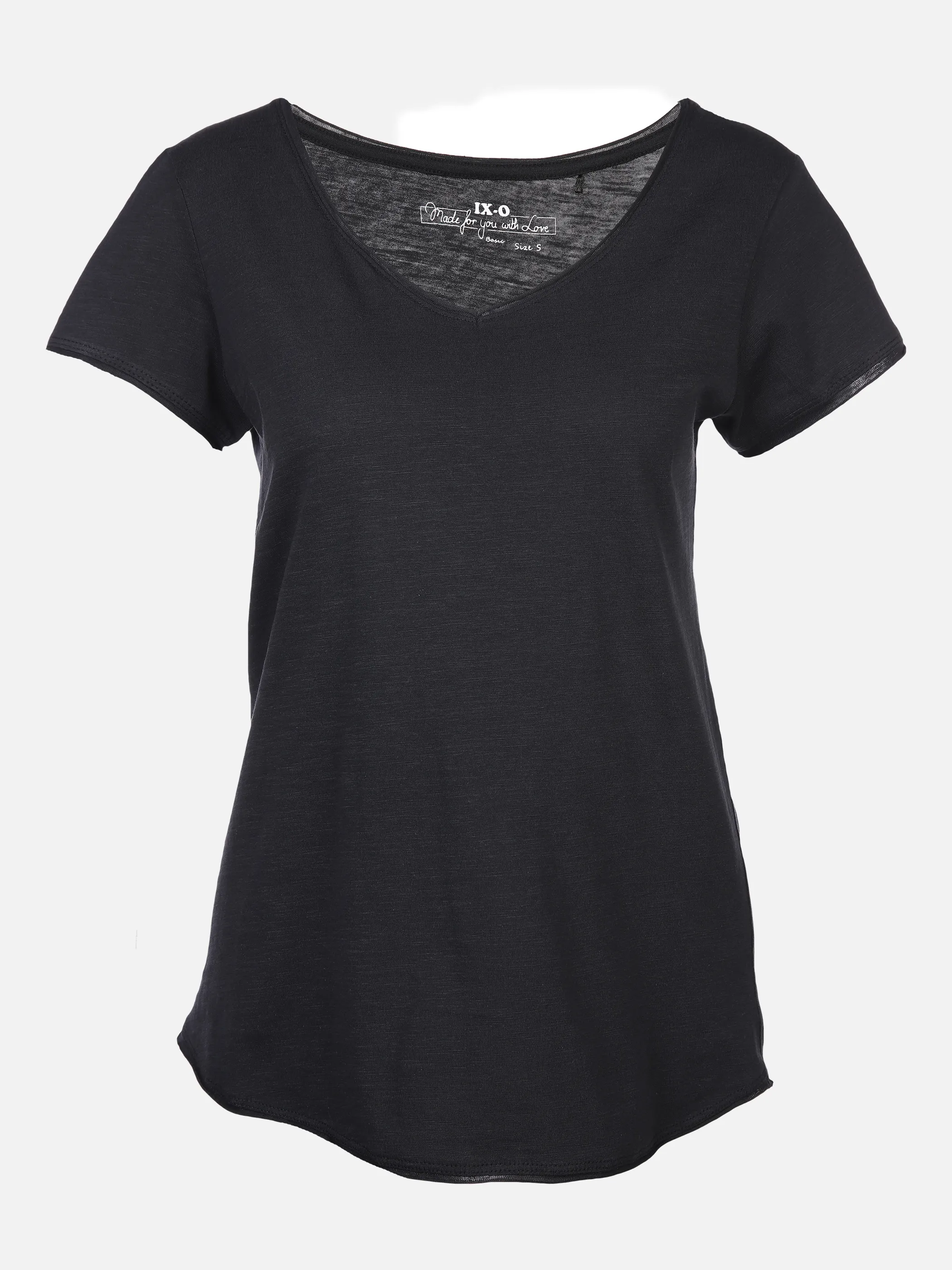 IX-O YF-Da-T-Shirt, V-Neck Schwarz 873740 BLACK 1