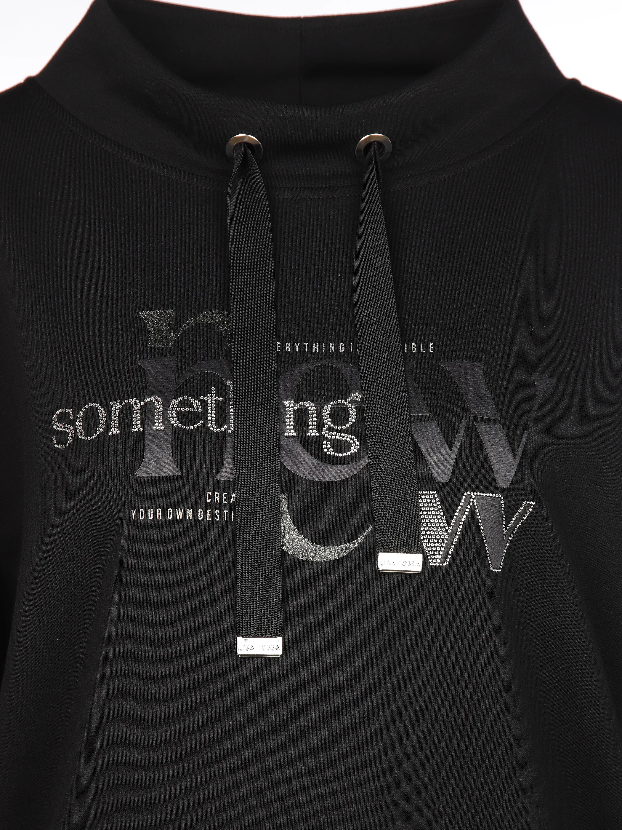 Lisa Tossa Da-Edel Sweatshirt m. Stehkrag Schwarz 916288 BLACK 3