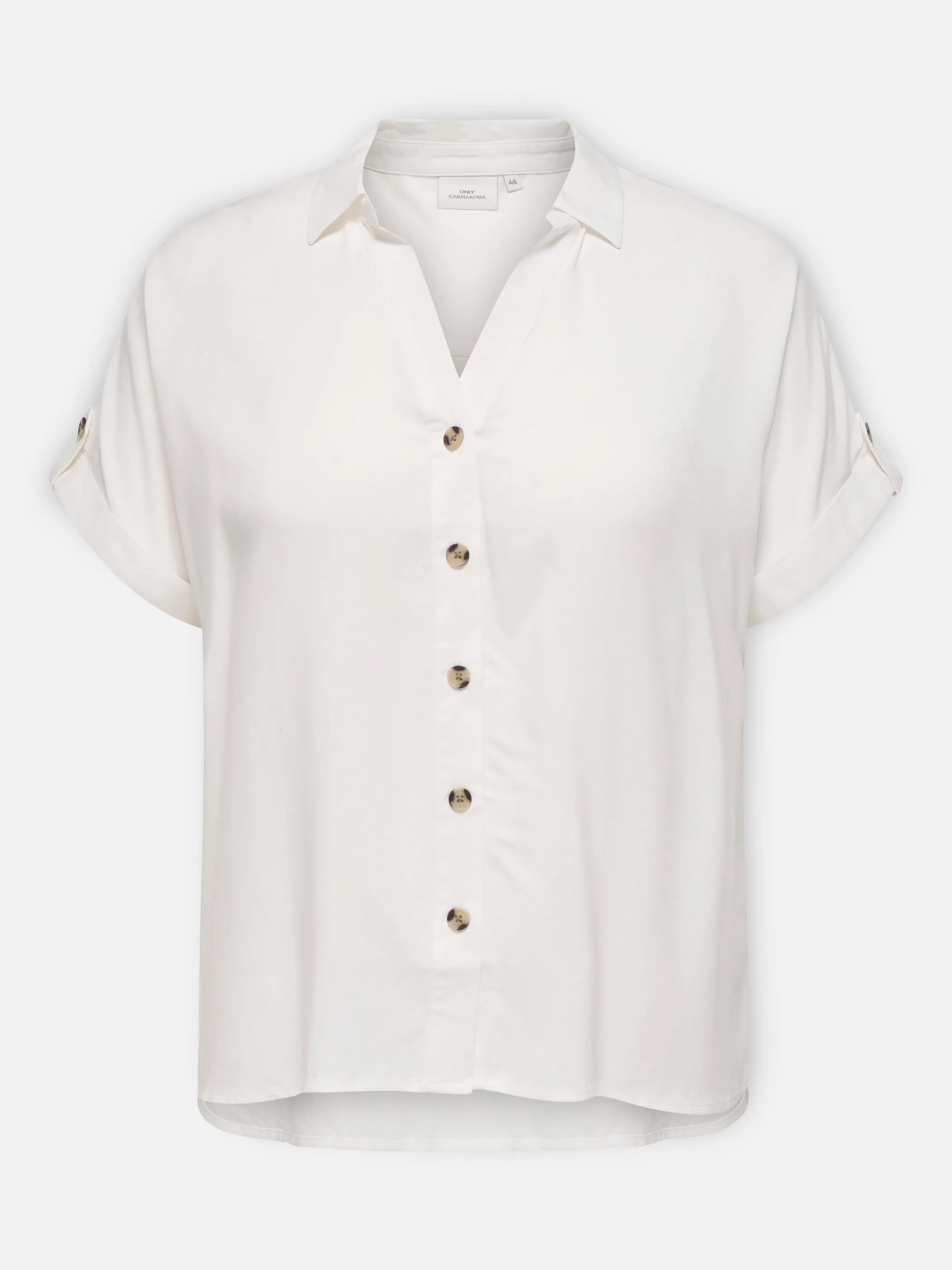Only Carmakoma 15372772 CARYASMIN SHIRT S/S W Weiß 926830 186518 1