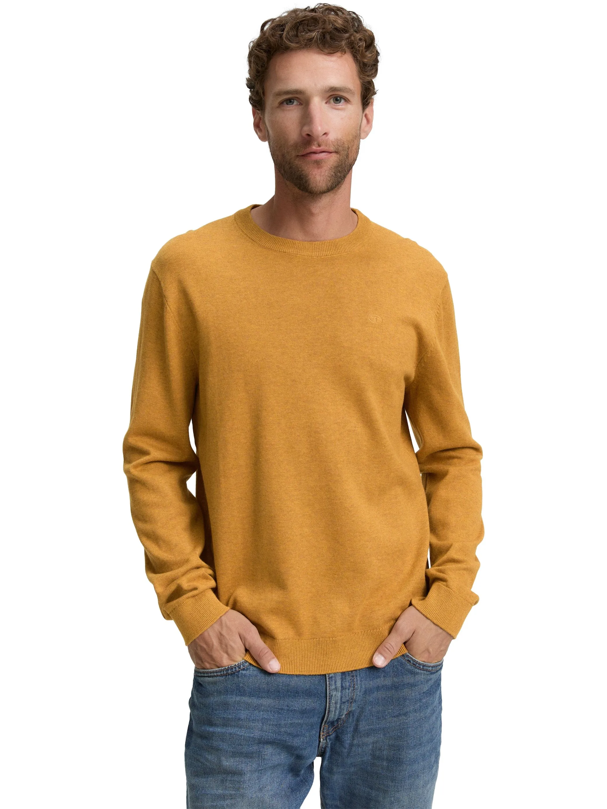 Tom Tailor 1039805 NOS basic crewneck knit Gelb 898460 36292 5