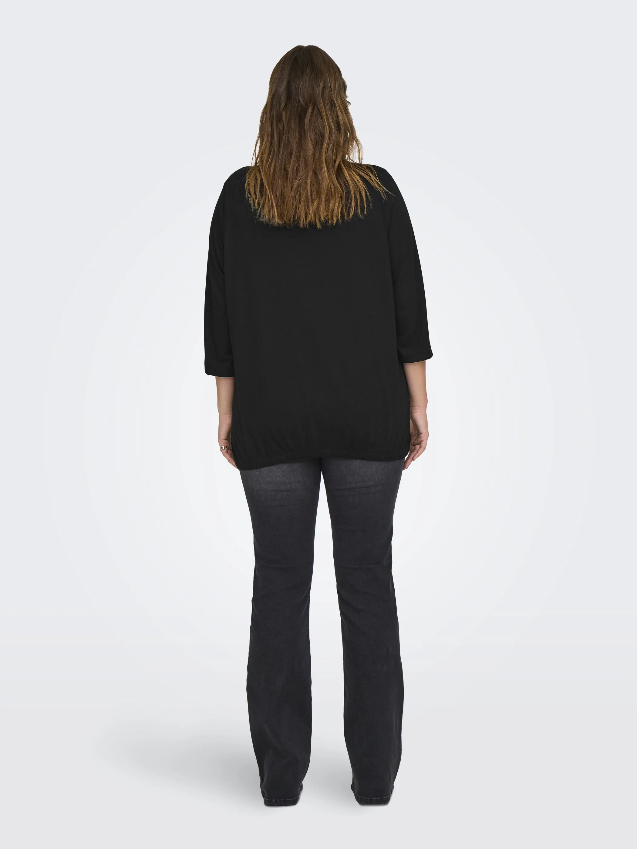 Only Carmakoma 15334228 CARCARLINNE V-NECK 3/ Schwarz 918026 177911 5