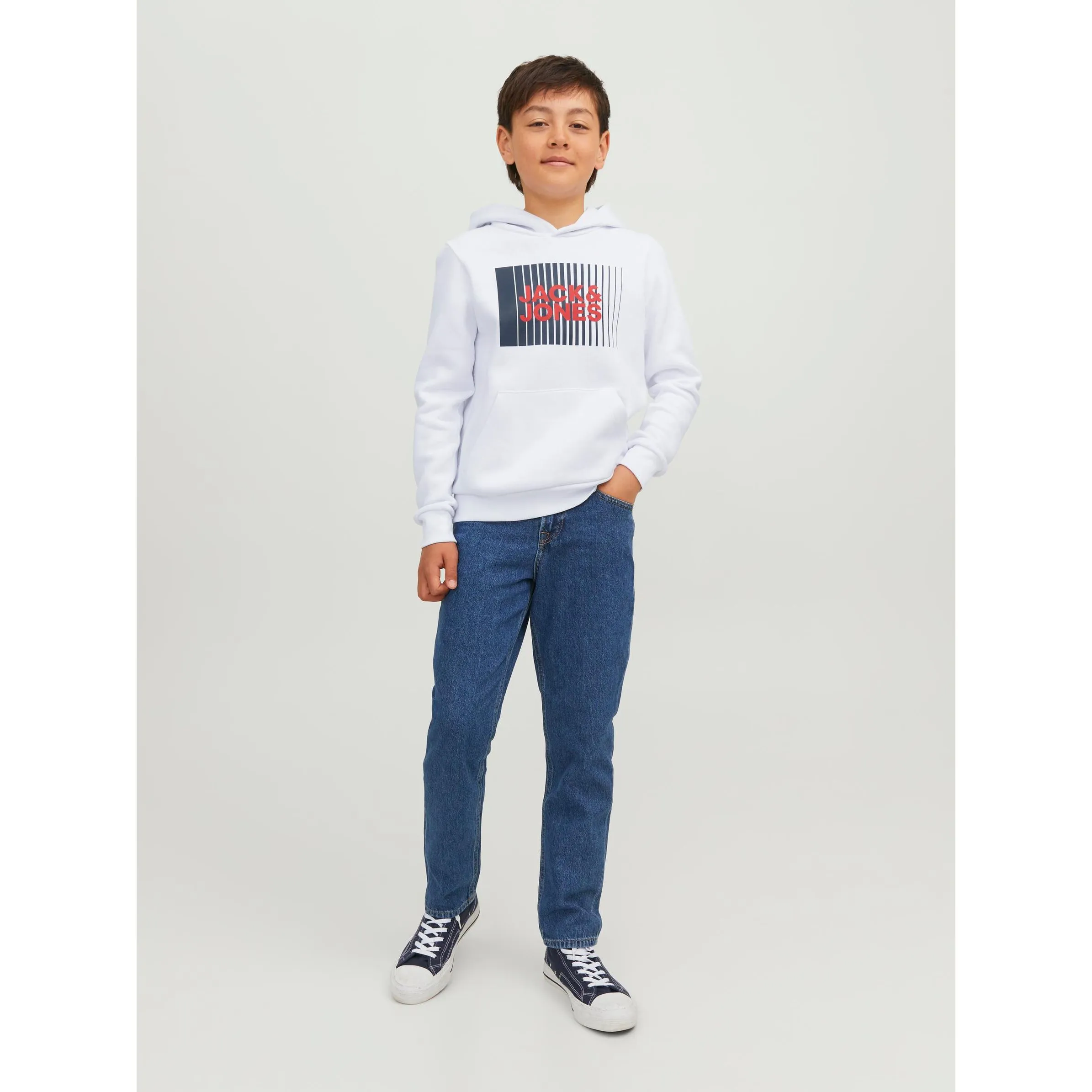 Jack&Jones Junior 12237459 JJECORP LOGO SWEAT HO Weiß 879585 178074 4 Jack&Jones Junior 12237459 JJECORP LOGO SWEAT HO Weiß 879585 178074 4