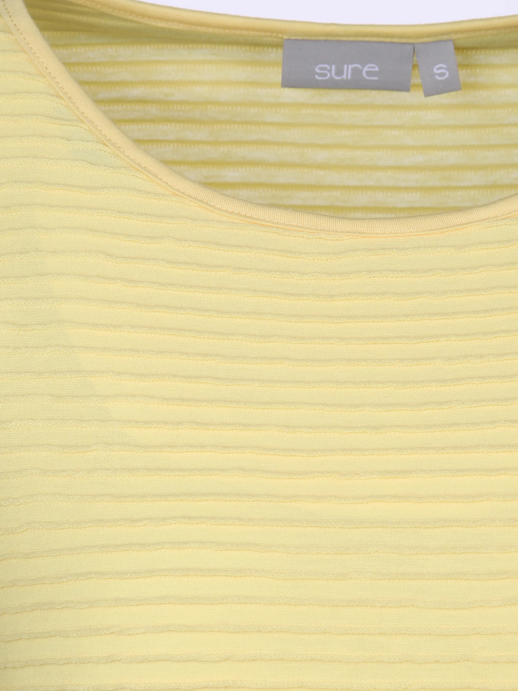 Sure Da-Struktur-Shirt 3/4 Arm Gelb 876274 VANILLE 3