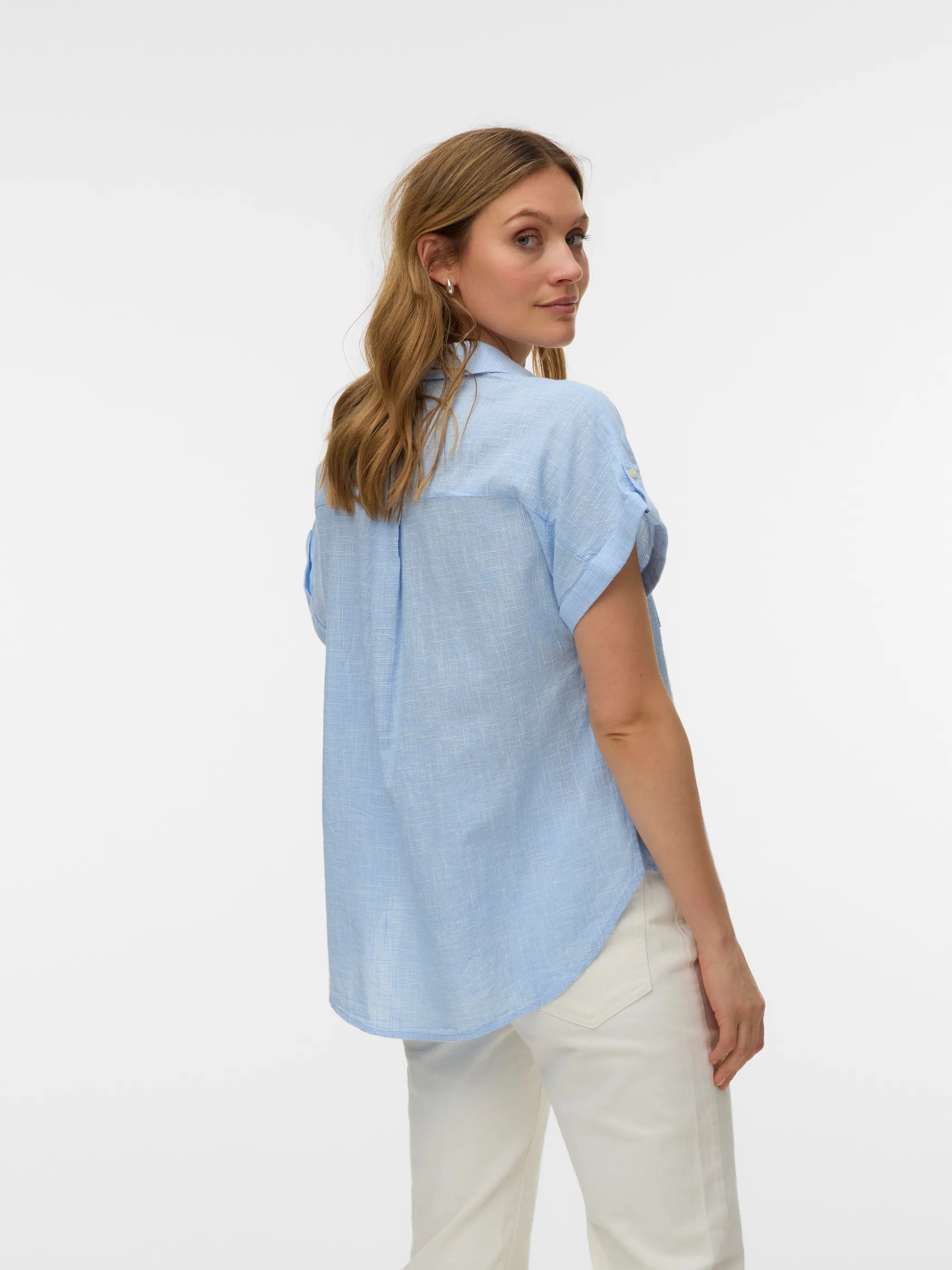 Vero Moda 10345608 VMTHILDE SS SHIRT WVN Weiß 922294 184779001 3