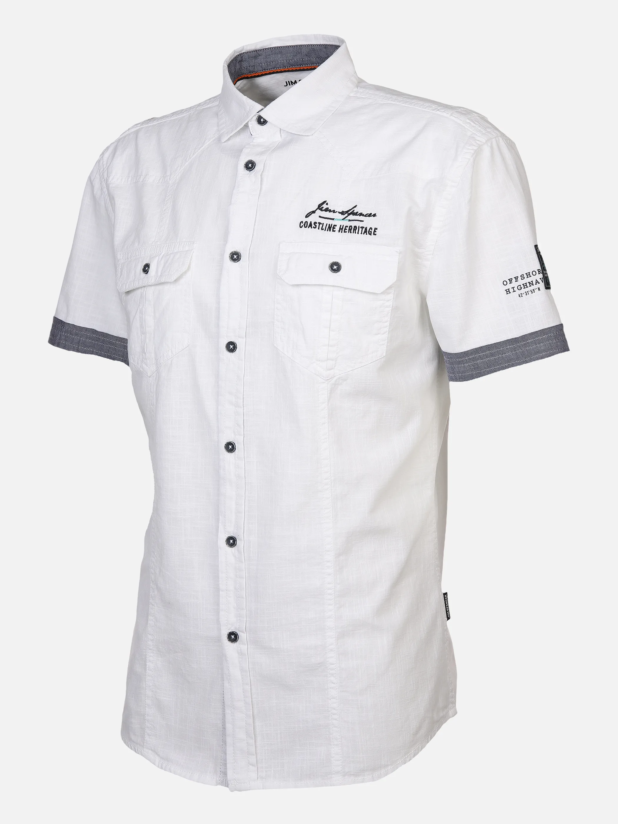 Jim Spencer He. Freizeithemd 1/2 Arm Weiß 873085 WHITE 3 Jim Spencer He. Freizeithemd 1/2 Arm Weiß 873085 WHITE 3