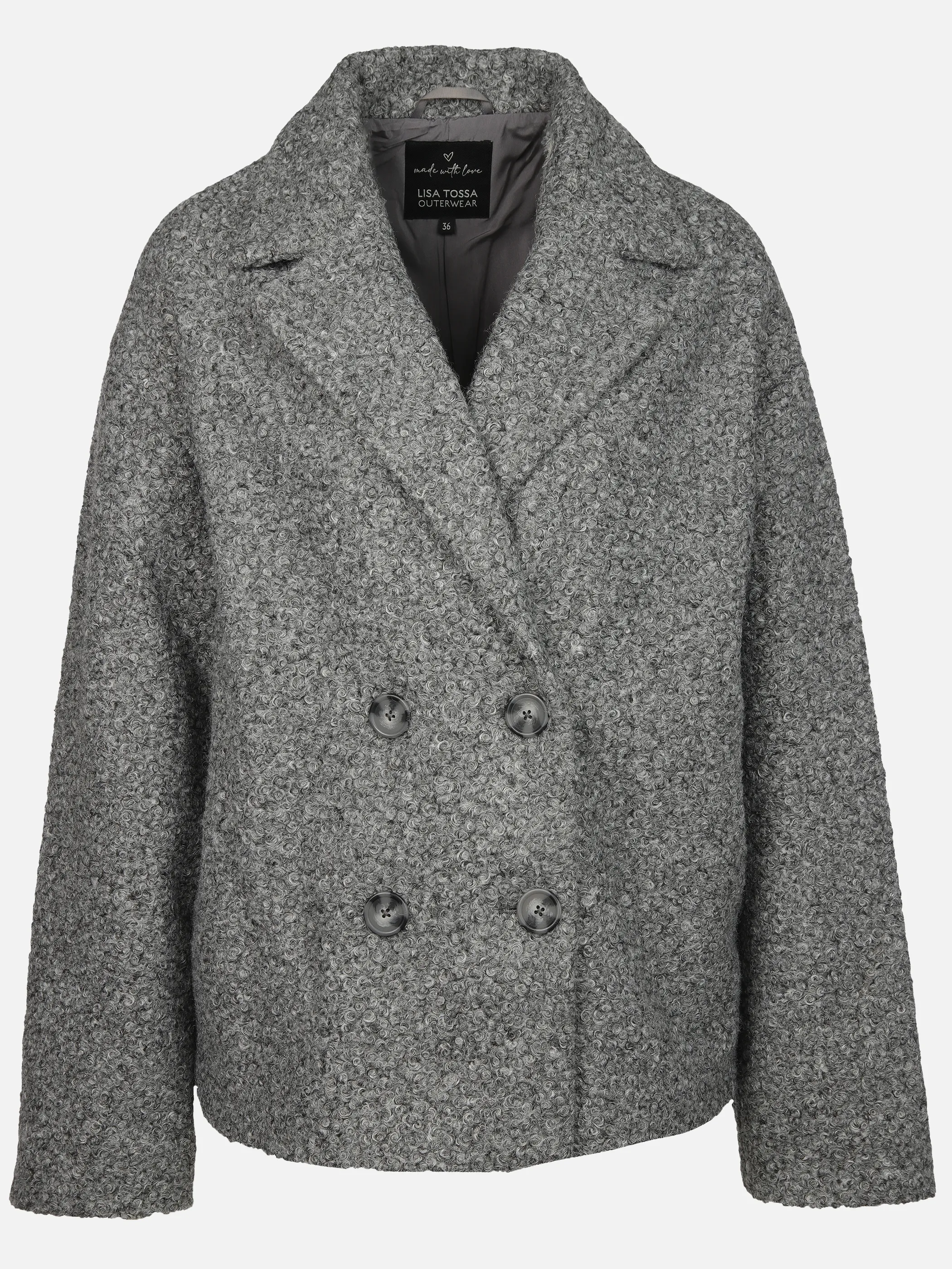 Lisa Tossa Da-Bouclé Jacke Grau 912540 ANTHRA 1
