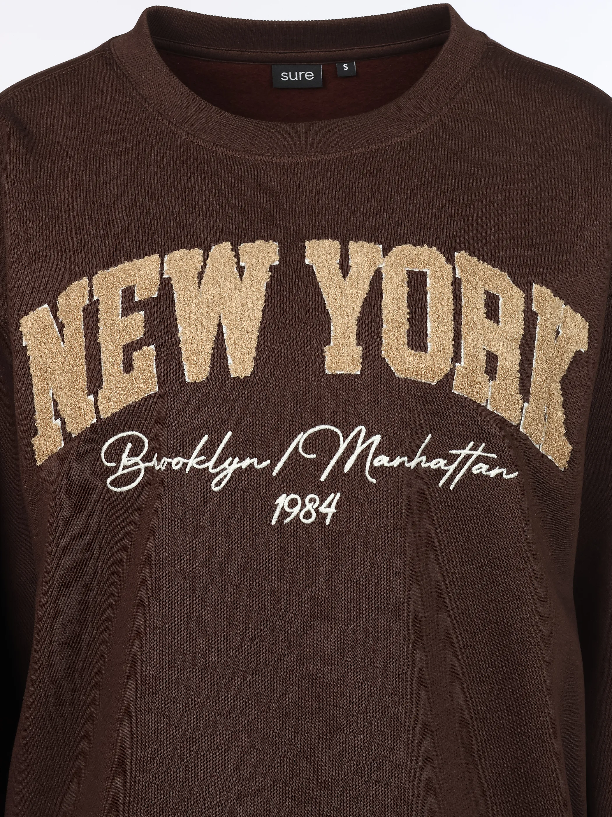 Sure Da-Sweatshirt m. Stickerei Braun 928159 JAVA 3